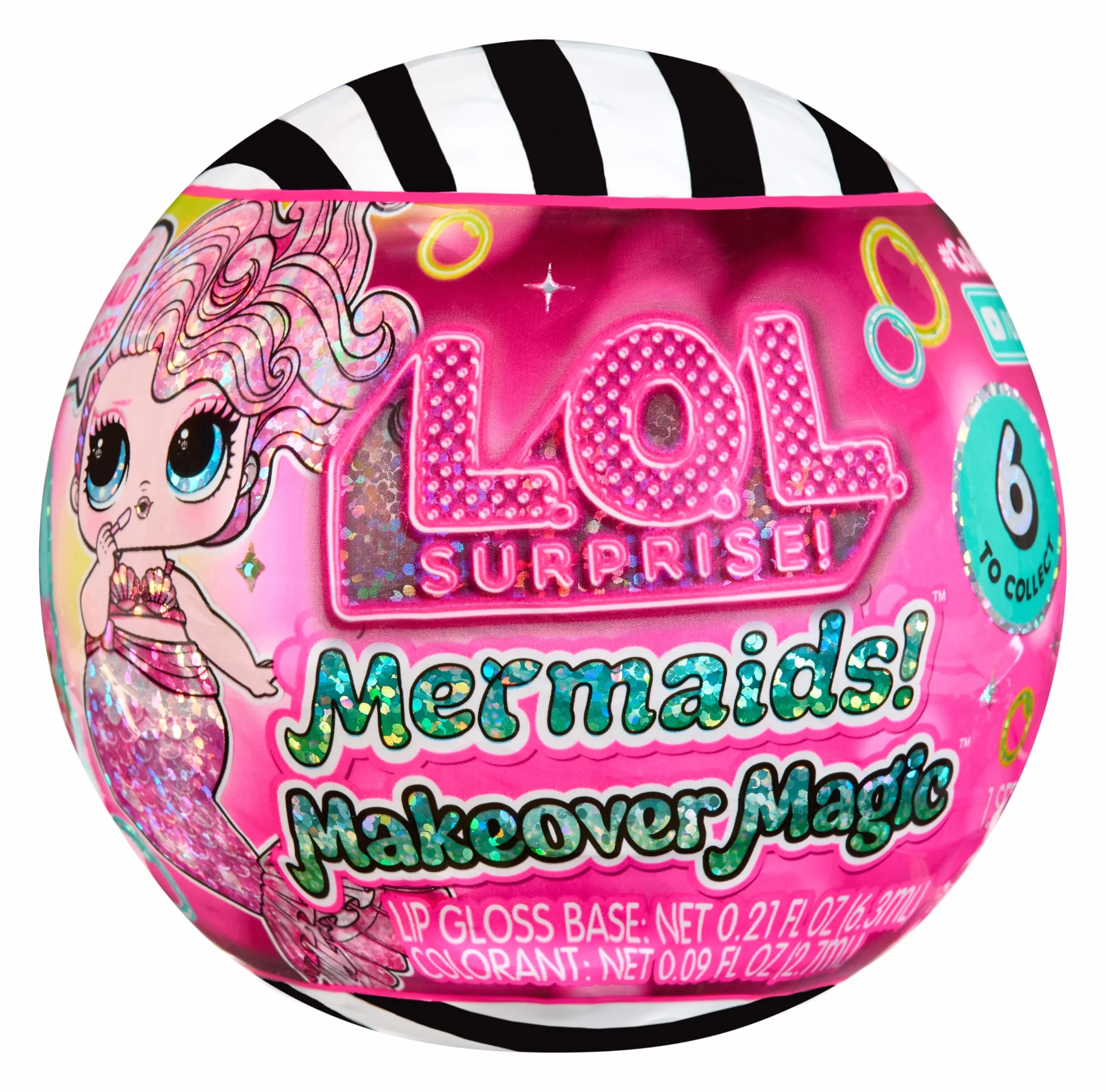 L.O.L. Surprise! Mermaids Makeover Magic Tots – Zestaw do Tworzenia Błyszczyków dla Ciebie i Twojej Lalki. Mieszaj i Twórz Własny Makijaż, Baw się w Wodzie! Do Zebrania 6 Laleczek. Dla Dzieci od 4 Lat