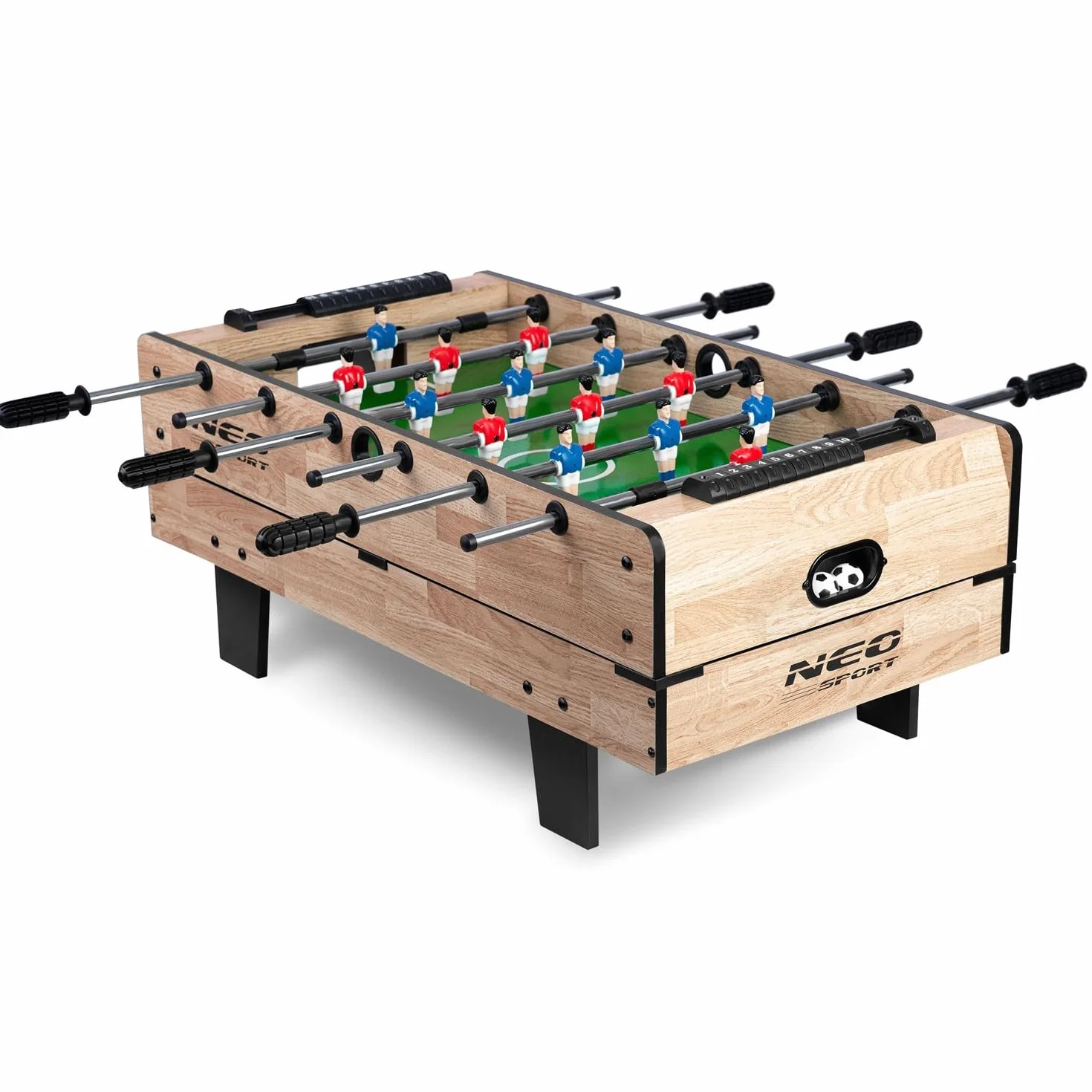 Stół do gier 4w1, gry piłkarzyki, cymbergaj, bilard, ping-pong, 43 x 82 x 32 cm, Neo-Sport