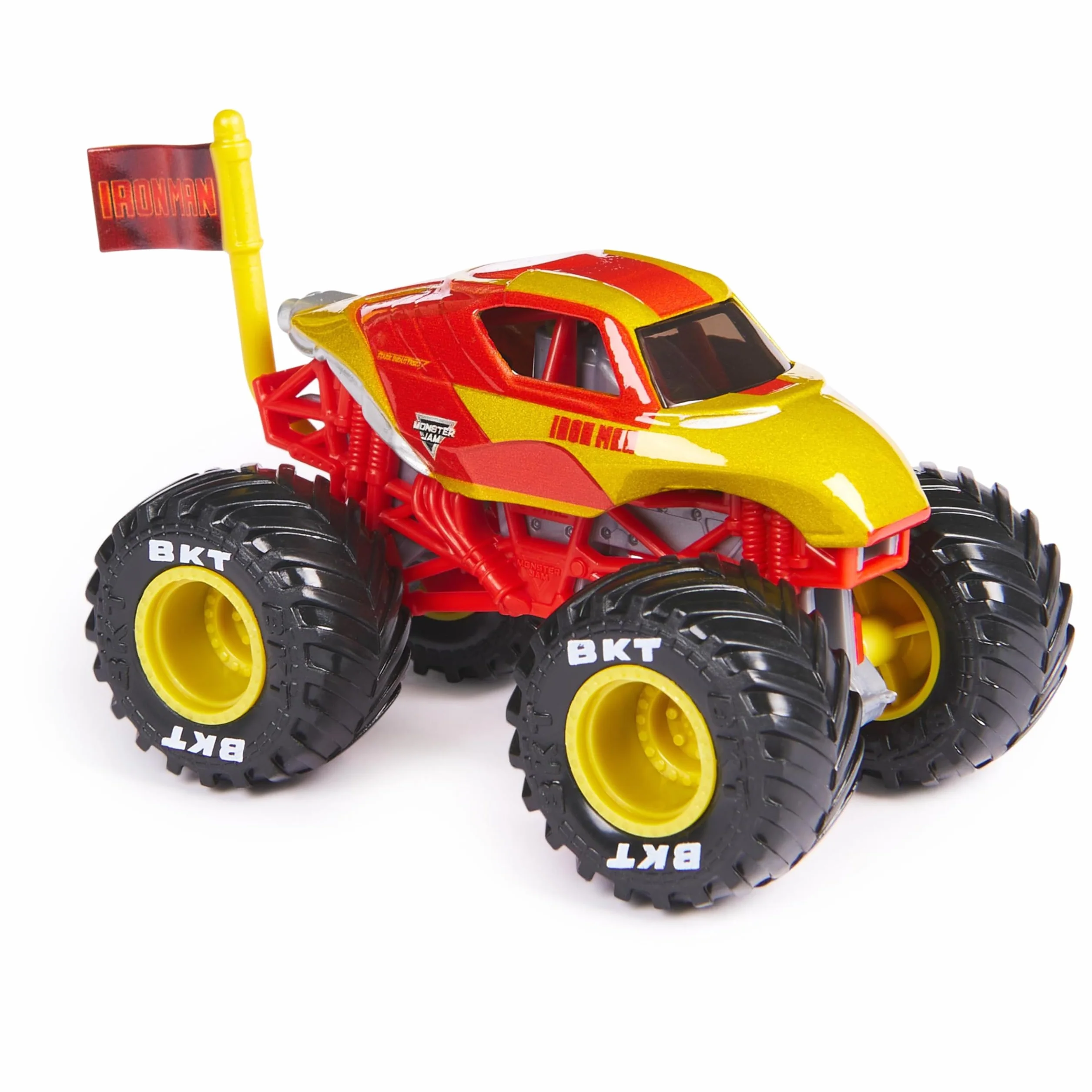 Monster Jam Marvel - 1 Vehicle Die-CAST 1:64 Marvel - 1 Autentyczny pojazd Monster Truck Oficjalny pokaz kolekcjonerski w skali 1:64 - Zabawka dla dzieci 3 lata i więcej - model losowy