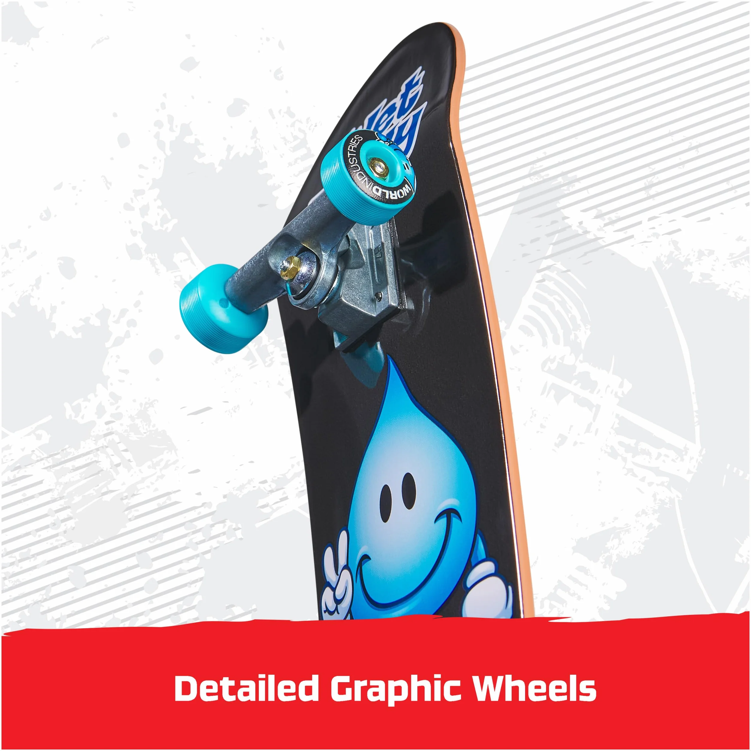 TECH DECK, World Industries Handboard; autentyczne mini deskorolki, zabawki dla dzieci dla chłopców i dziewcząt, od 6 lat (tylko do użytku ręcznego)
