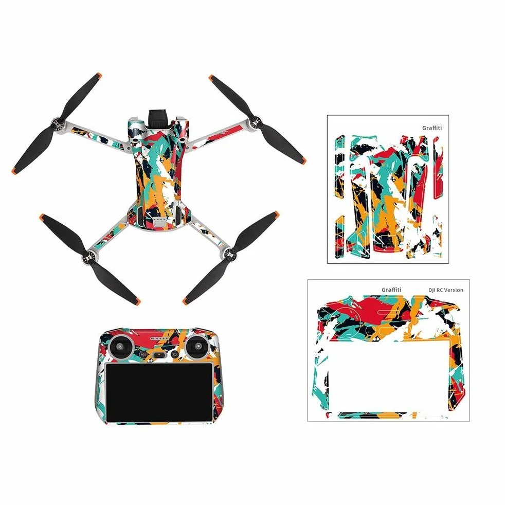 Zestaw naklejek na drony Mini 3 Pro, samoprzylepne, wodoodporne, kompatybilne z dronami mini 3 Pro, kompatybilne z pilotem zdalnego sterowania RC, dekoracja, akcesoria ochronne (styl 5)