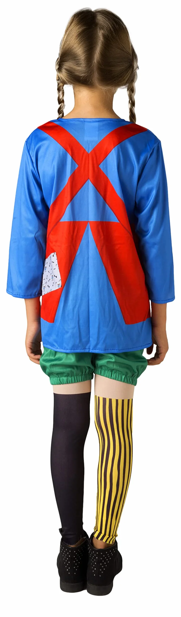Pippi Longstocking costume disguise girl official (Size 7-9 years)