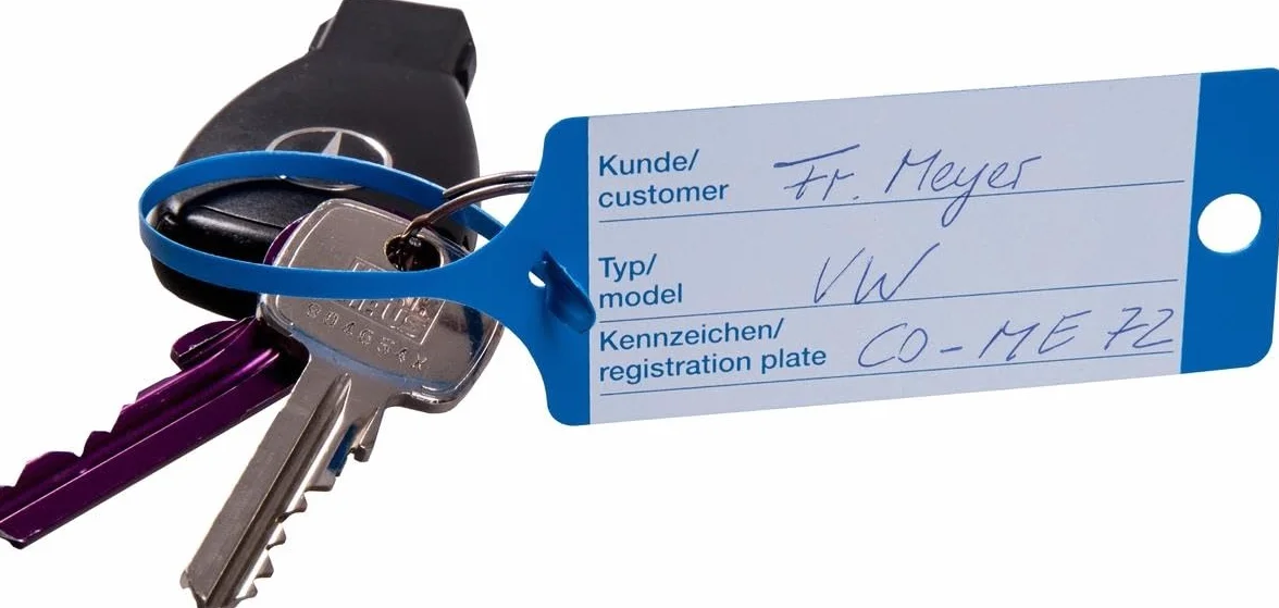 Eichner Breloczek do kluczy PP 100 szt. niebieski 100 sztuk 9208-647 4052301005006