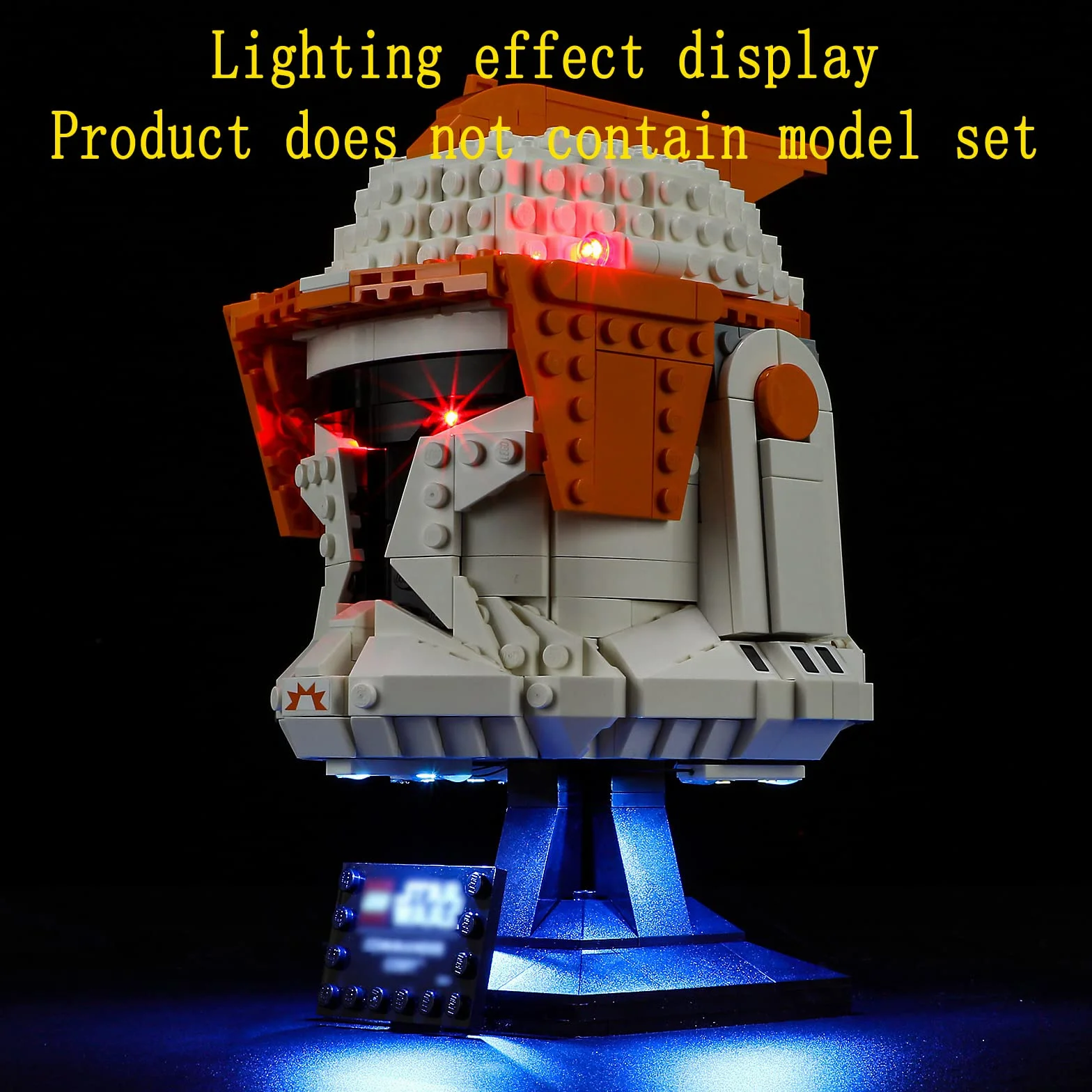 GEAMENT Oświetlenie LED Kompatybilne z LEGO Hełm dowódcy klonów Cody’ego™ 75350 Model do Składania Klocków (Zestaw Modeli Niezawarty)