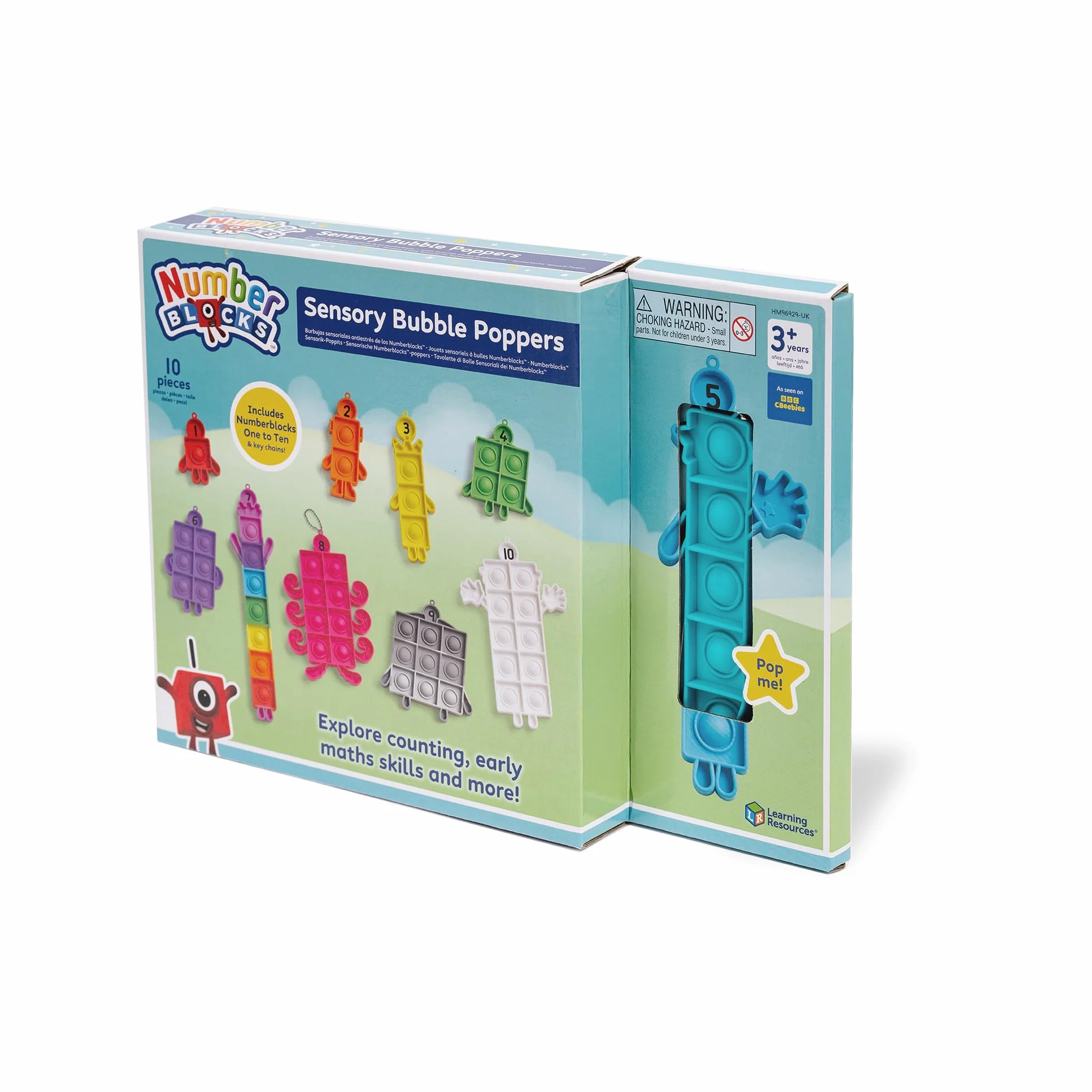 Learning Resources Numberblocks Bubble Poppers – Fidget i Nauka Liczb, Zabawka Podróżna 3-6 Lat