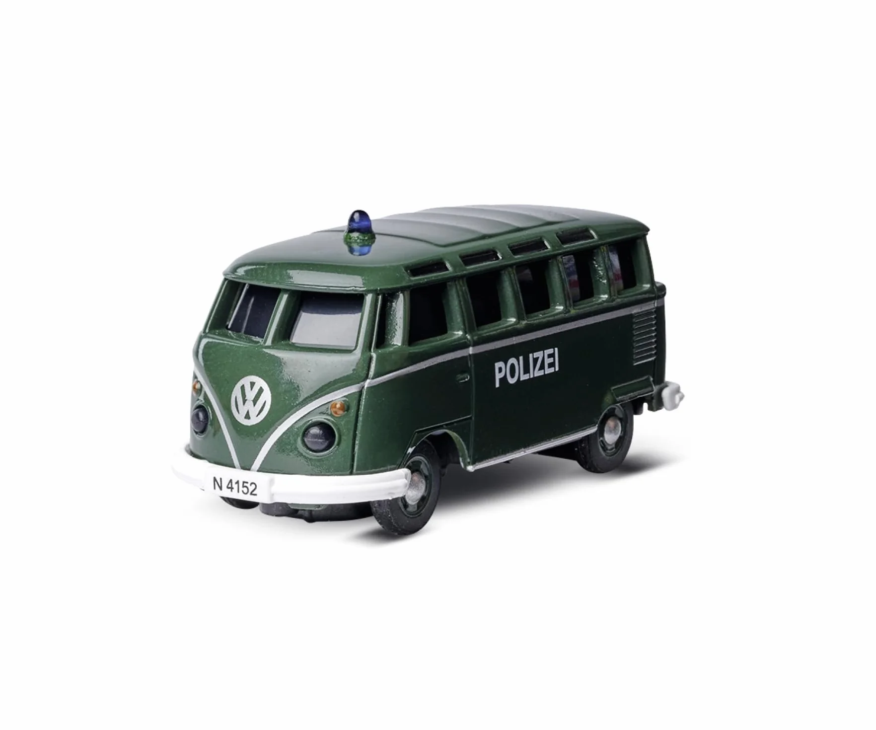 Carson 500504152 1:87 VW T1 Policja + maltański Combo LCD 2,4 GHz – model gotowy do jazdy, pilot zdalnego sterowania 2,4 GHz z przyłączem ładowania, w zestawie 4 baterie AAA, z oświetleniem LED,