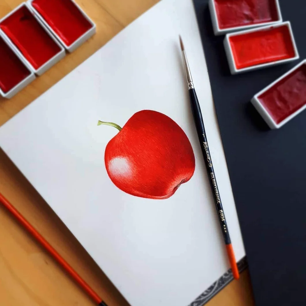 Raphael Pędzel Series 8404, kolinsky Red Sable Pędzel, Rozmiar 1 i Da Vinci 373