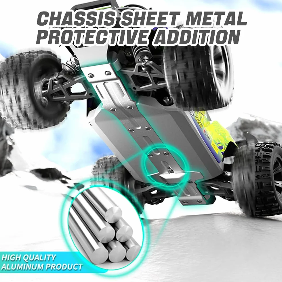 X-Verse Zdalnie sterowany samochód 1:18, 40 km/h, silnik ze szczotką węglową RC, wysoka prędkość, Offroad Drift, samochód wyścigowy, 2,4 GHz, 4WD All Terrain Offroad, samochód wyścigowy, 3 baterie