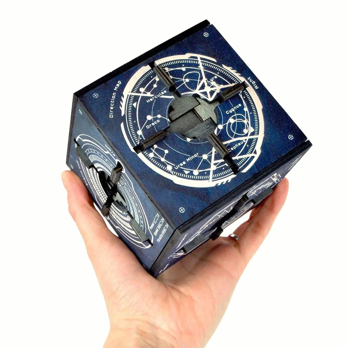 Logica Puzzles art. Vega - Sekretne Pudełko - Drewniane Puzzle - Poziom Trudności 6/6 Ekspert - Seria Star Adventures