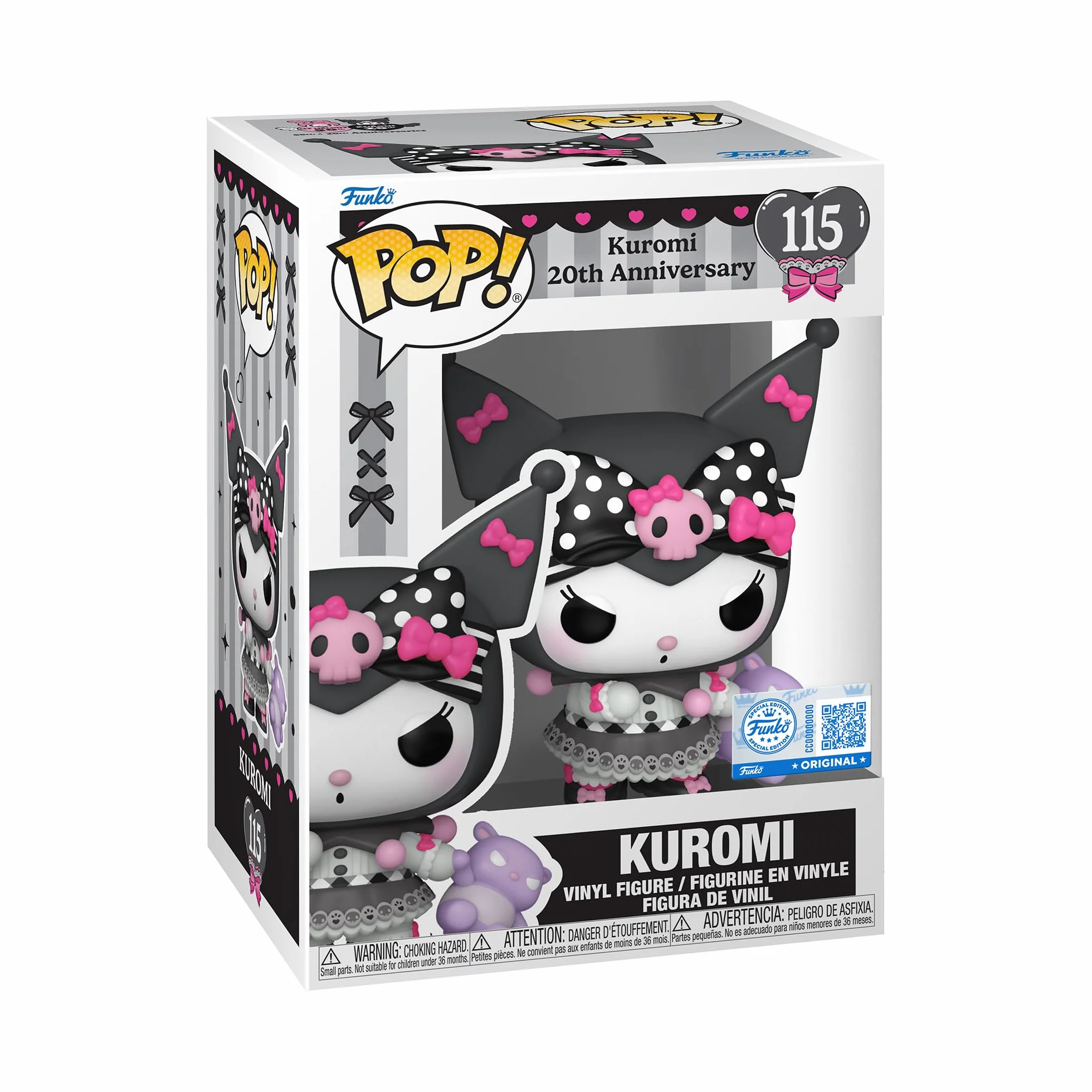 Funko Pop! Sanrio: Hello Kitty - (Kuromi + 20th) - Kuromi - (S Pieces) - Figurka kolekcjonerska winylowa - pomysł na prezent, oficjalny towar - zabawki dla dzieci i dorosłych - Anime Fans