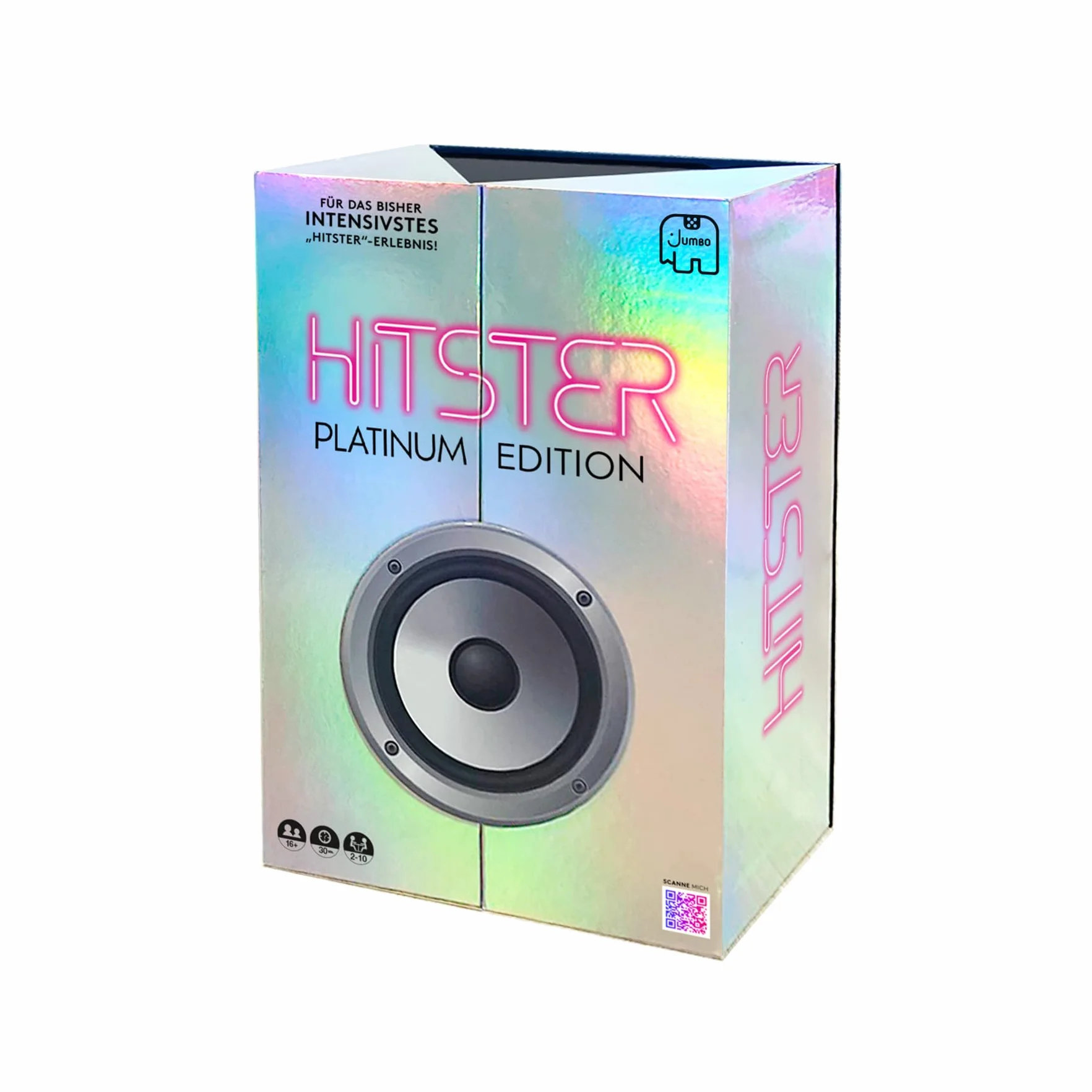 Hitster Platynowa edycja – muzyczna gra imprezowa z 500 piosenkami popu, rocka, hip-hopu, tańca i nie tylko, zawiera głośnik