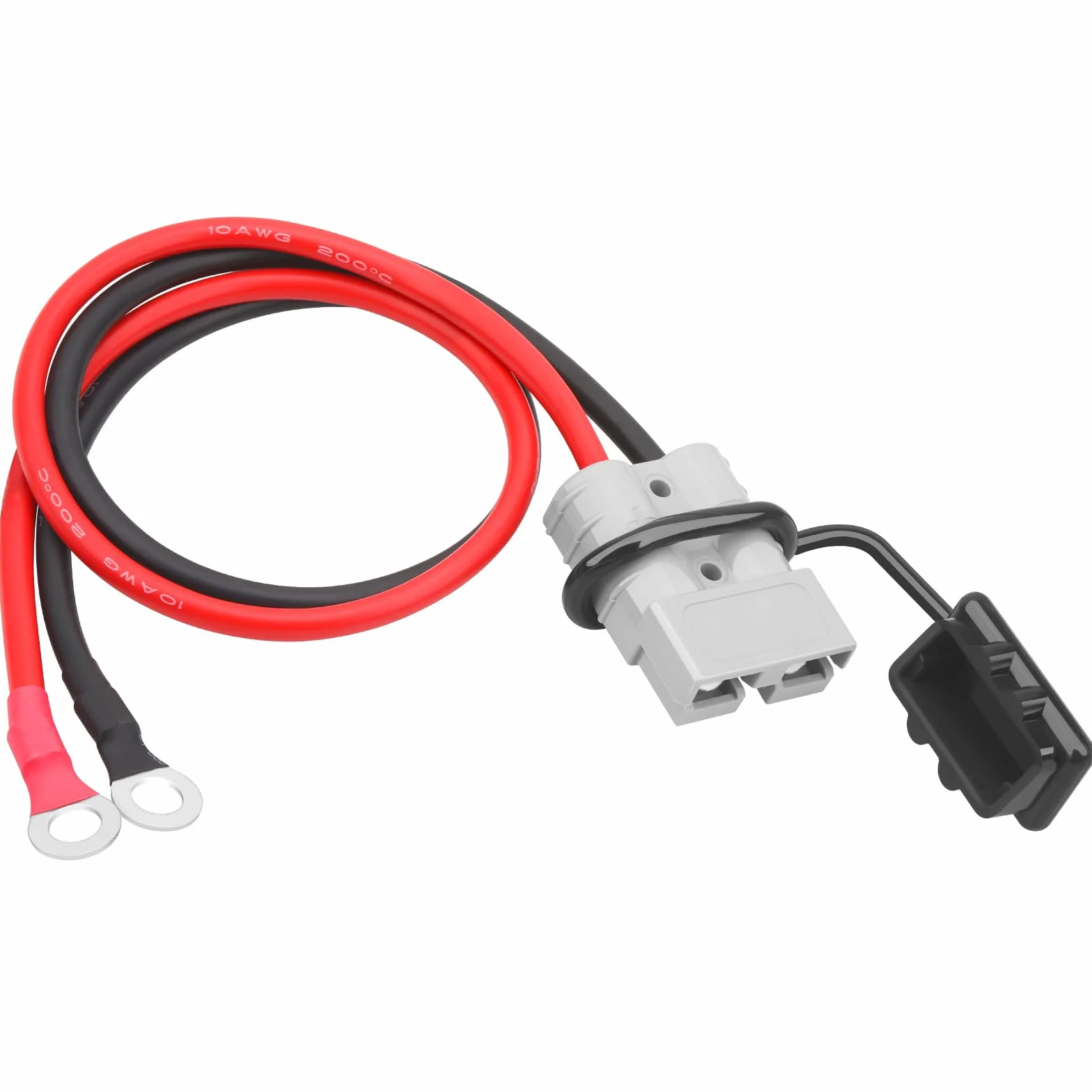 Przyłącze akumulatora 50 A, 600 V, wtyczka z kablem do O-ring, 10 AWG, 50 cm, wtyczka do wózka widłowego i wciągarki przyczepy