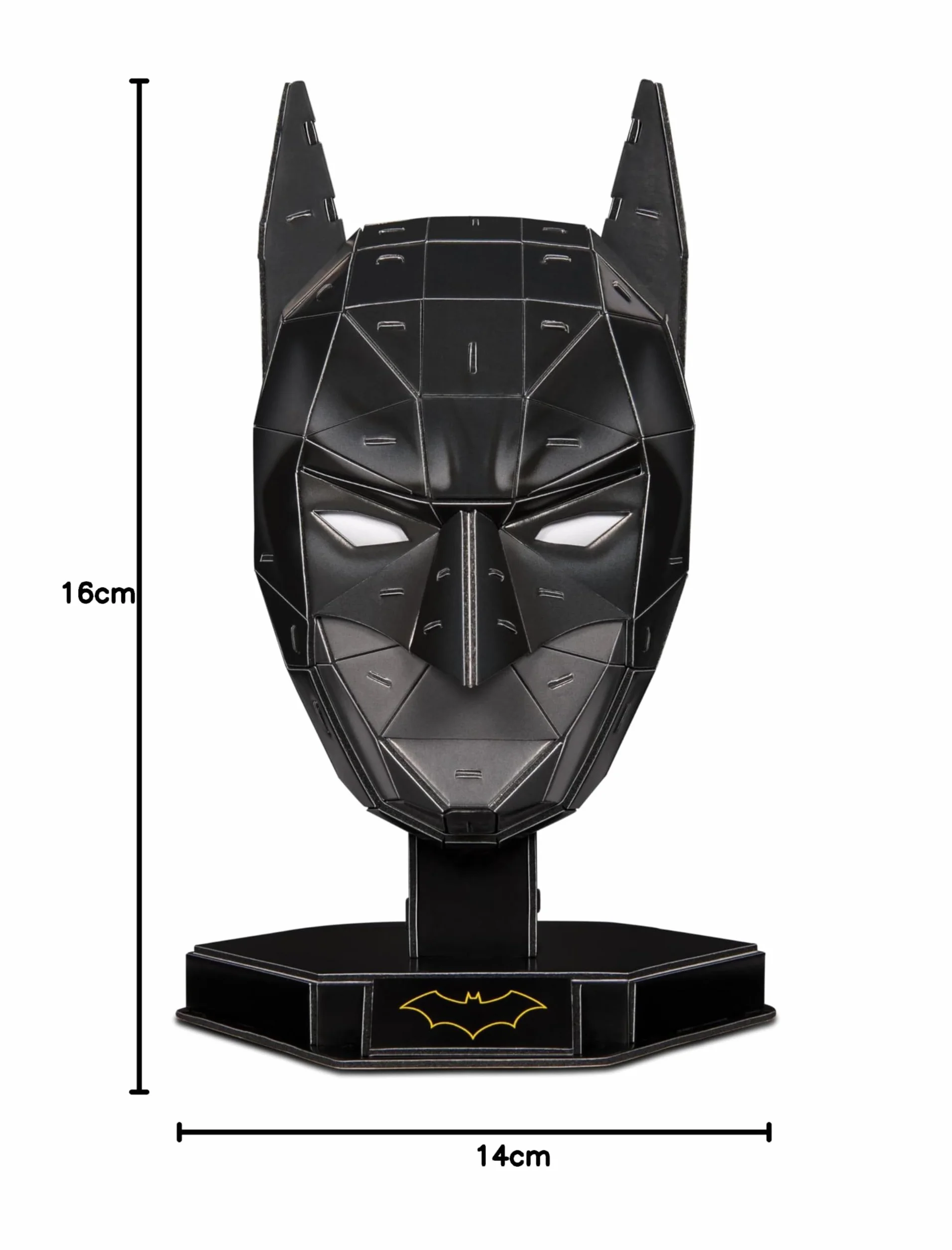 4D Build, Maska DC Batman 3D Zestaw do składania, 90 elementów z podstawką, Zabawki dekoracyjne na biurko Batman, Zabawki do budowania, Puzzle 3D dla dorosłych i nastolatków w wieku od 12 lat