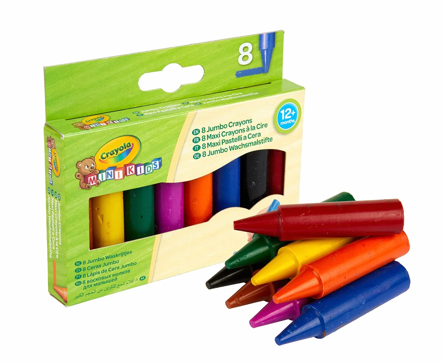 Crayola Jumbo Kredki Świecowe, Wielokolorowy, 8 sztuk