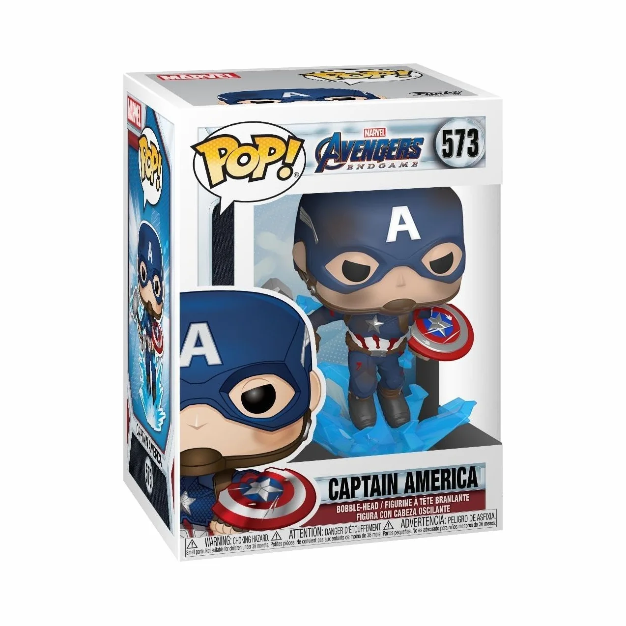 Funko POP! Marvel: Avengers Endgame - Kapitan Ameryka ze złamaną tarczą i Mjolnirem - kolekcjonerska figurka winylowa - pomysł na prezent - oficjalny towar - zabawki dla dzieci i dorosłych