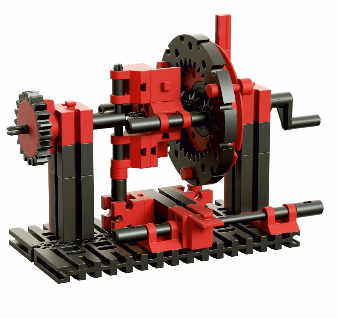 fischertechnik 536622 Advanced Mechanic & Static 2 – zestaw do montażu dla dzieci od 9 lat, skrzynka eksperymentalna z 30 modelami, w zestawie silnik, wspiera zrozumienie techniczne