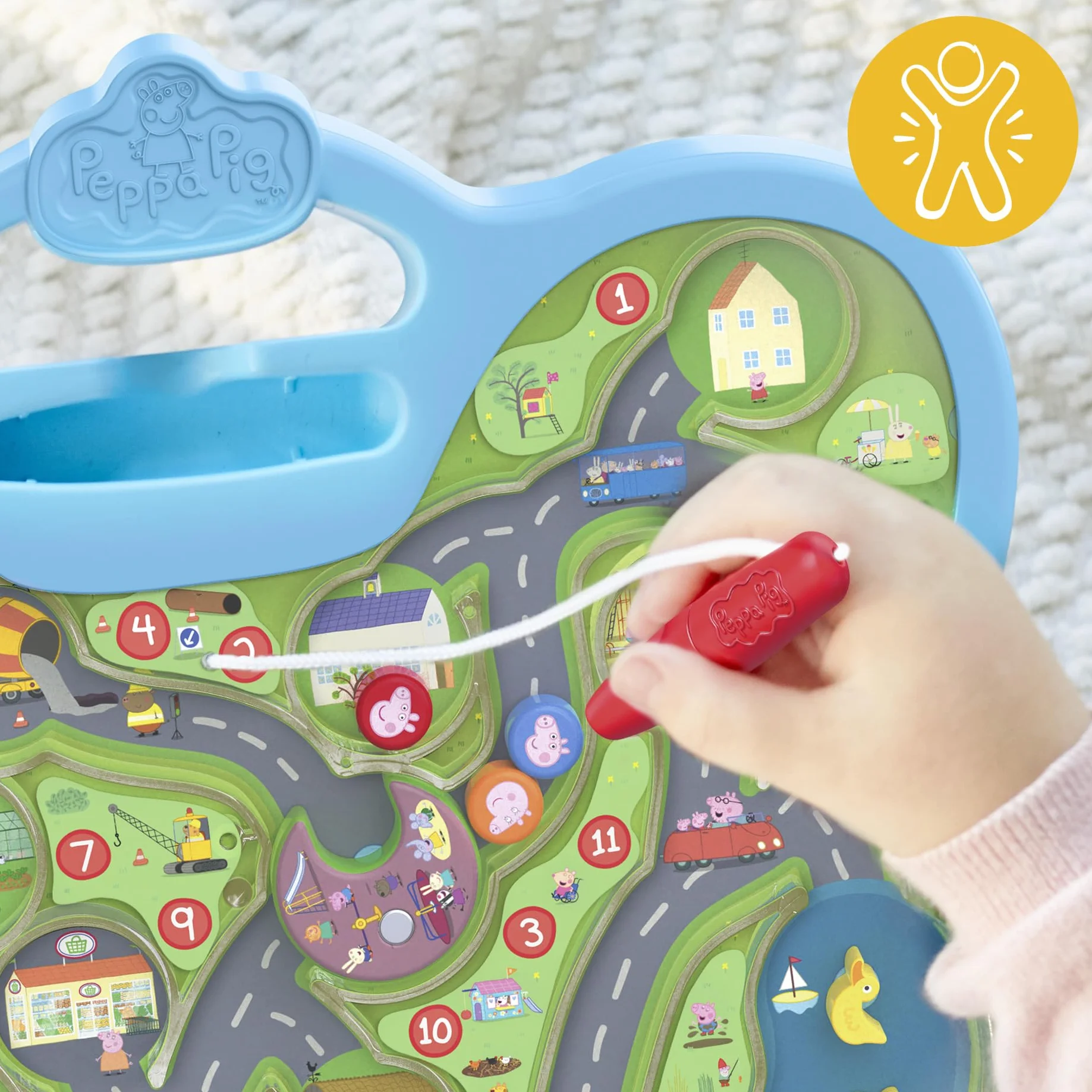 Peppa Pig Zabawka Peppas labirynt miejski, zabawka przedszkolna dla chłopców i dziewczynek