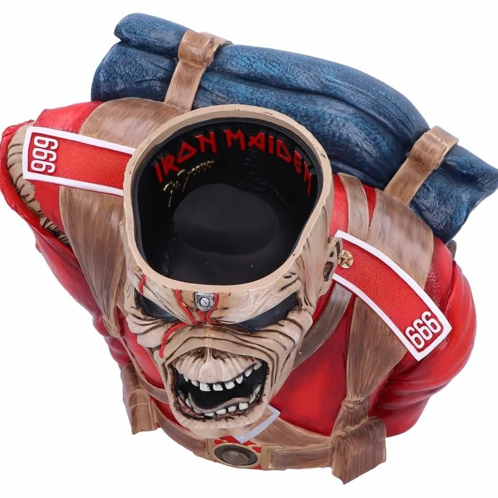Nemesis Now Iron Maiden The Trooper pudełko na biust 26,5 cm (duże), żywica, oficjalnie licencjonowane pudełko na biust Iron Maiden, idealne do przechowywania rzeczy, odlewane z żywicy, fachowo