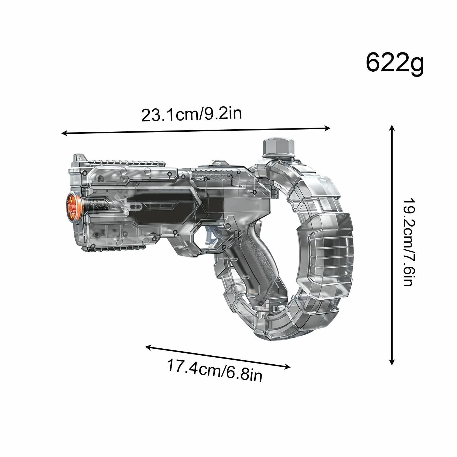 Water Squirter Toy - Long Range Automatic Spray for Outdoor Fun | Large Capacity Tank with Flame Style Design, Flame Look Design, Kids Adults Water Shooter for Pool Beach Garden Party Play