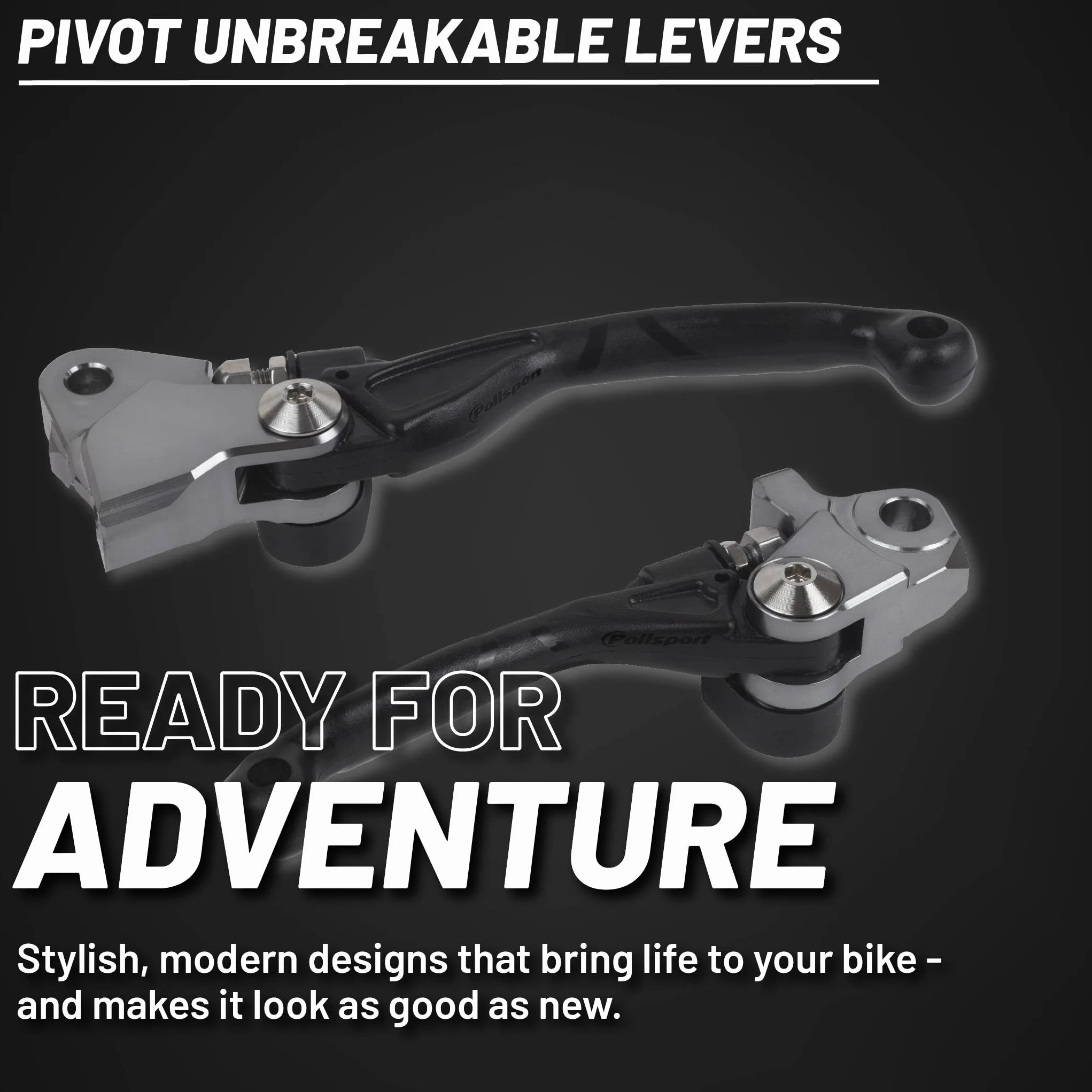 POLISPORT 8487200048 - Zestaw nietłukących uchwytów obrobionych z aluminium z dołączonymi adapterami kompatybilny z motocyklami HUSQVARNA w kolorze czarnym