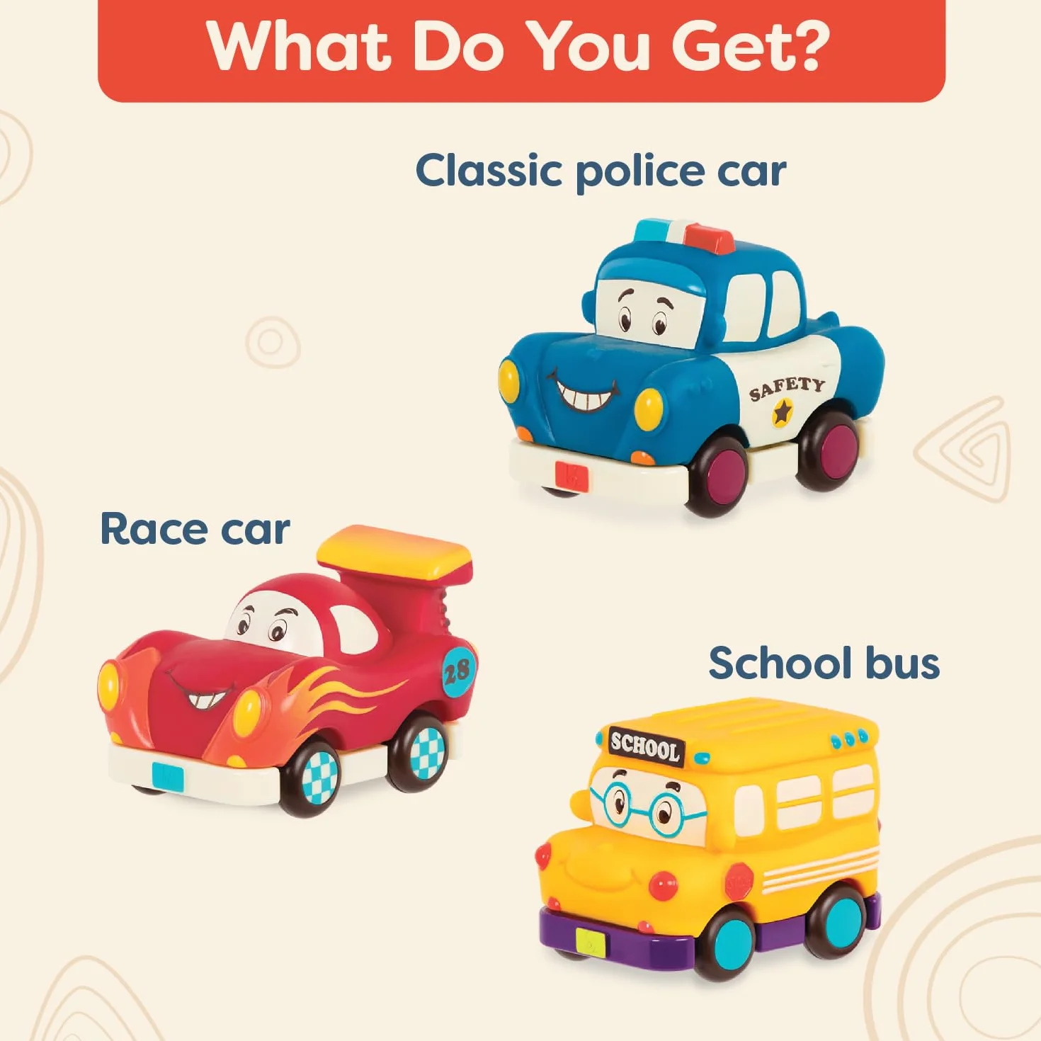 BTOYS Push Auto Bus, wielokolorowy