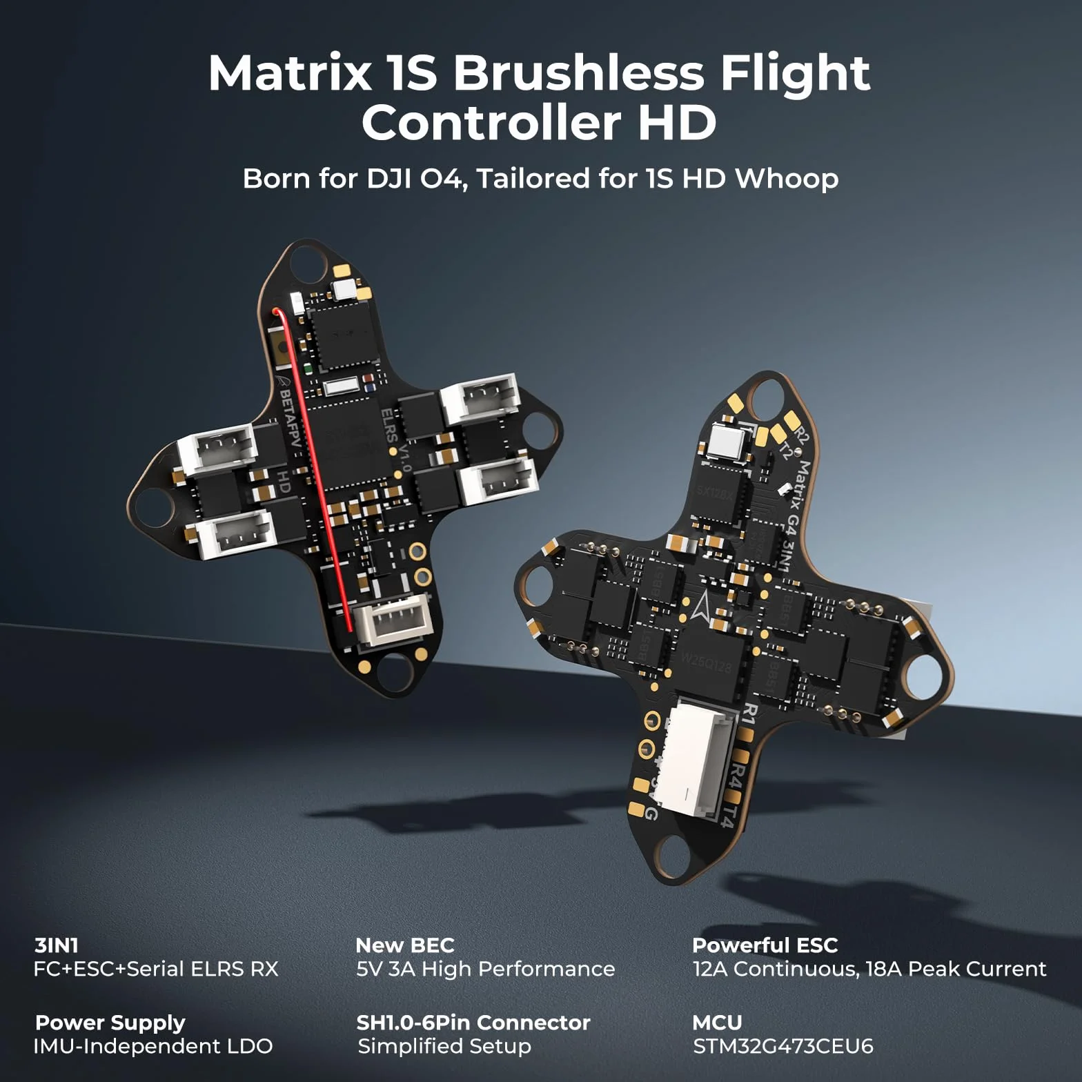 BETAFPV Meteor75 Pro bezszczotkowy Quadrocopter z matrix 1S 3 w 1 HD FC, silnik 1102 22000 KV, 45 mm, 3-łopatkowy props kompatybilny z O4 Air Unit dla filmowców FPV, entuzjastów, lotów wewnątrz i na