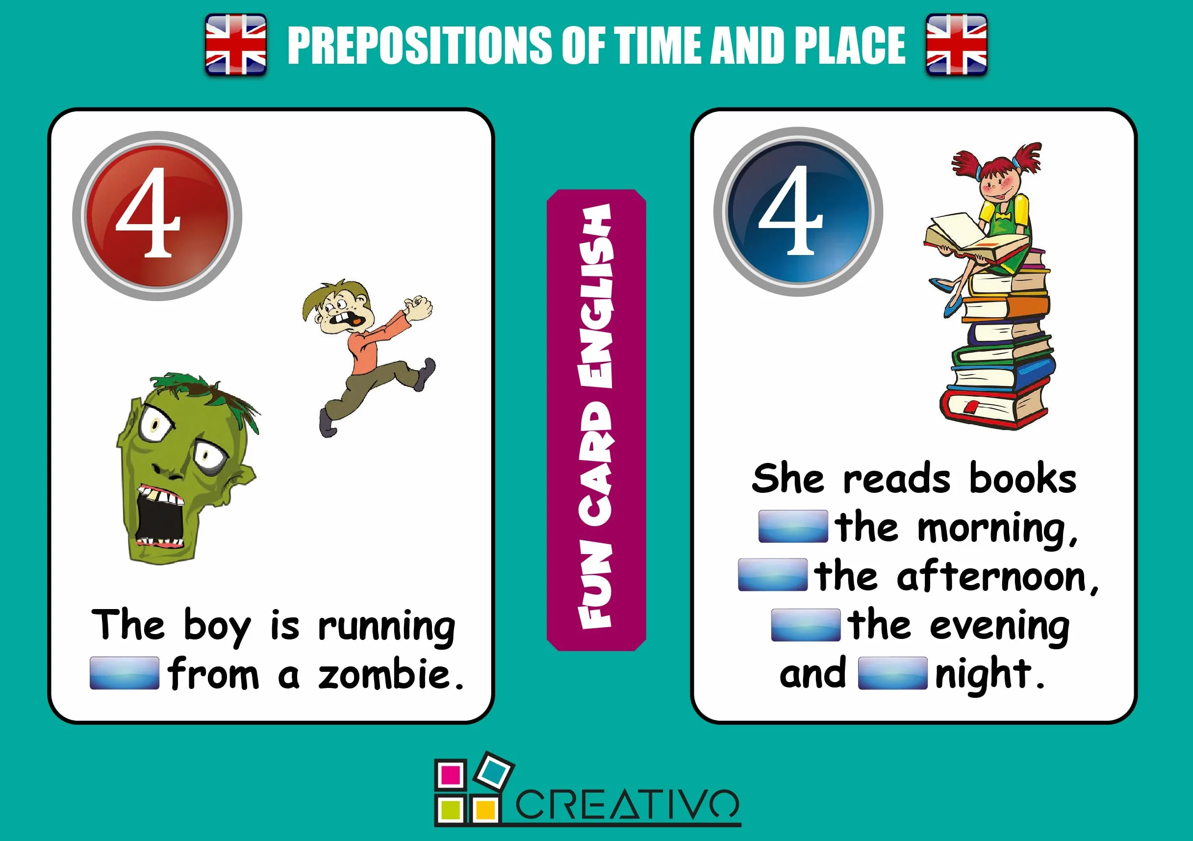 ENGLISH PREPOSITIONS OF TIME AND PLACE (FICHAS)