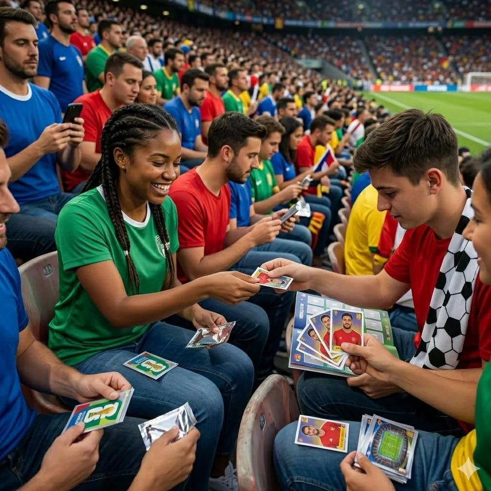 15 x Woreczki z naklejkami World Cup 2026 – łącznie 105 naklejek, oryginalnie uszczelnione dla kolekcjonerów i fanów piłki nożnej + ochrona wysyłki HeartGlobal