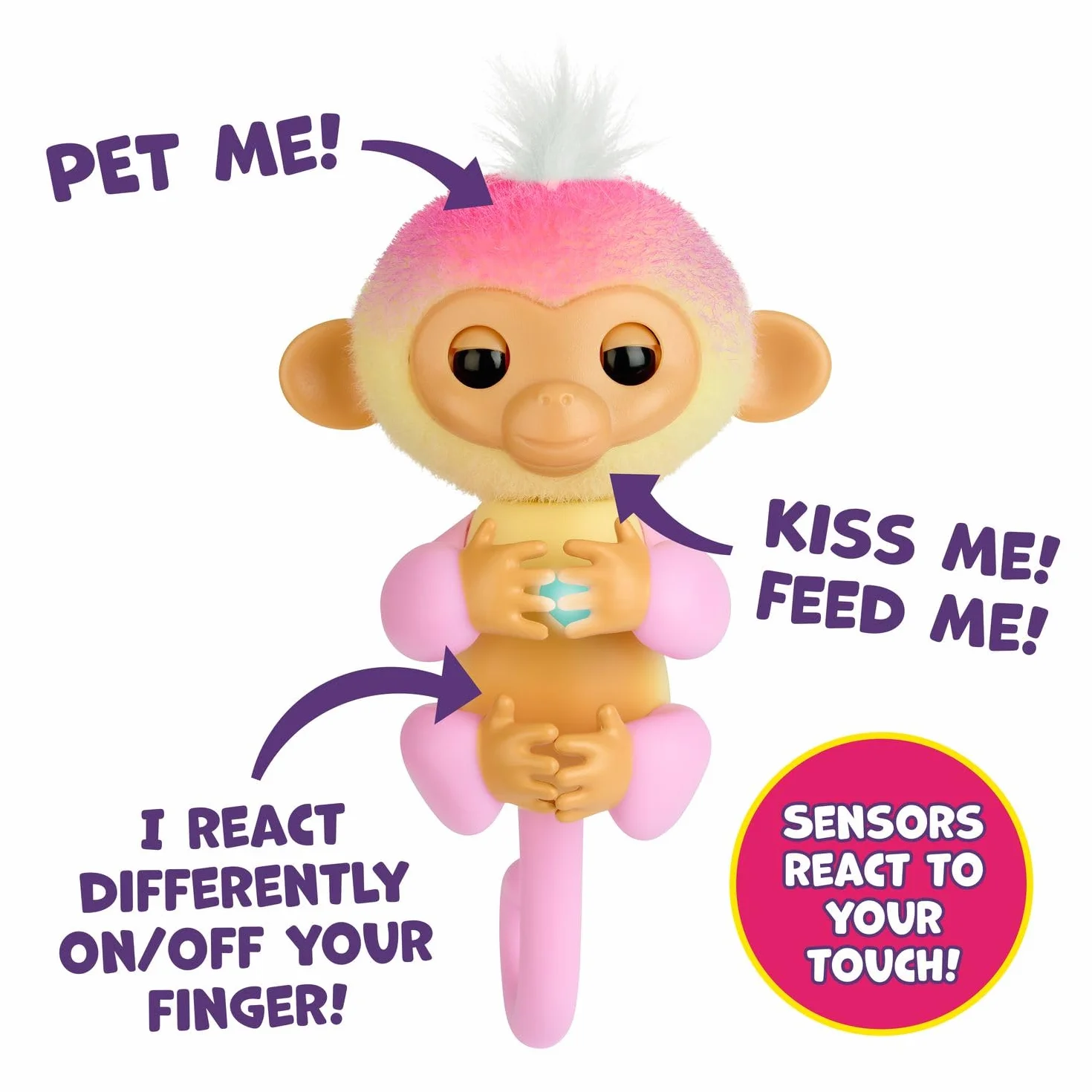 Fingerlings 2023 interaktywny zestaw dziecięcy z łóżeczkiem dziecięcym i krzesłkiem 2 w 1, 6 akcesoriów (od 5 lat)