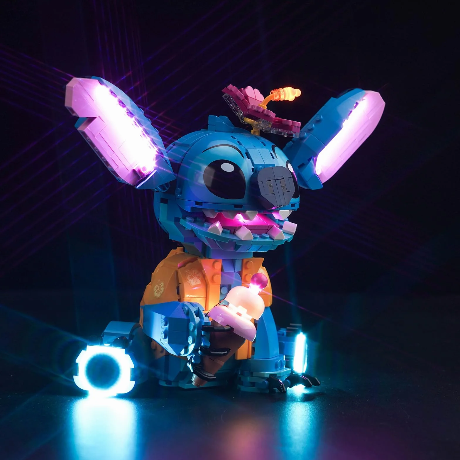 Zestaw oświetleniowy z pilotem zdalnego sterowania do Lego Stitch (bez modelu), zestaw oświetleniowy LED do zestawu Lego 43249 Stitch, kreatywna zabawka