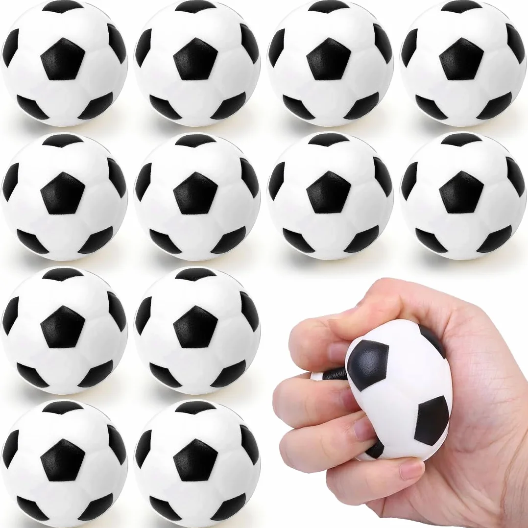 Augesak 12 sztuk mini piłki nożnej, antystresowa piłka z pianki, mini-piłki sportowe dla dzieci i dorosłych