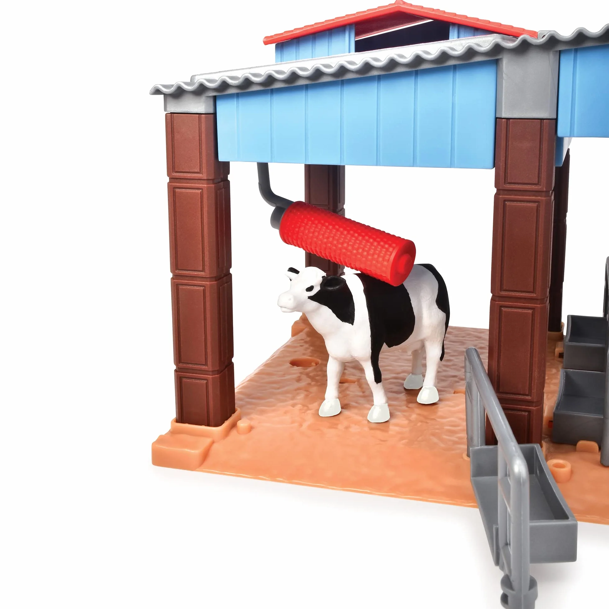 Dickie Toys 203735003 Stacja farma gospodarcza z traktorem i figurki; światło i dźwięk; ciągnik z przyczepą i krowami; zabawa w rolnika; wymiary: 17x30x15 cm; prezent dla dzieci od 3 lat