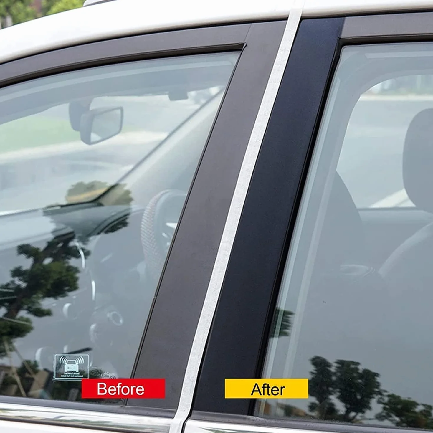 Cristal Coating para PláStico Del Carro-łatwy w użyciu odświeżacz do samochodu, części z tworzyw sztucznych powłoka kryształowa do samochodu z gąbką, środek do odnawiania plastików samochodowych, doskonała ochrona połysku (1 szt)