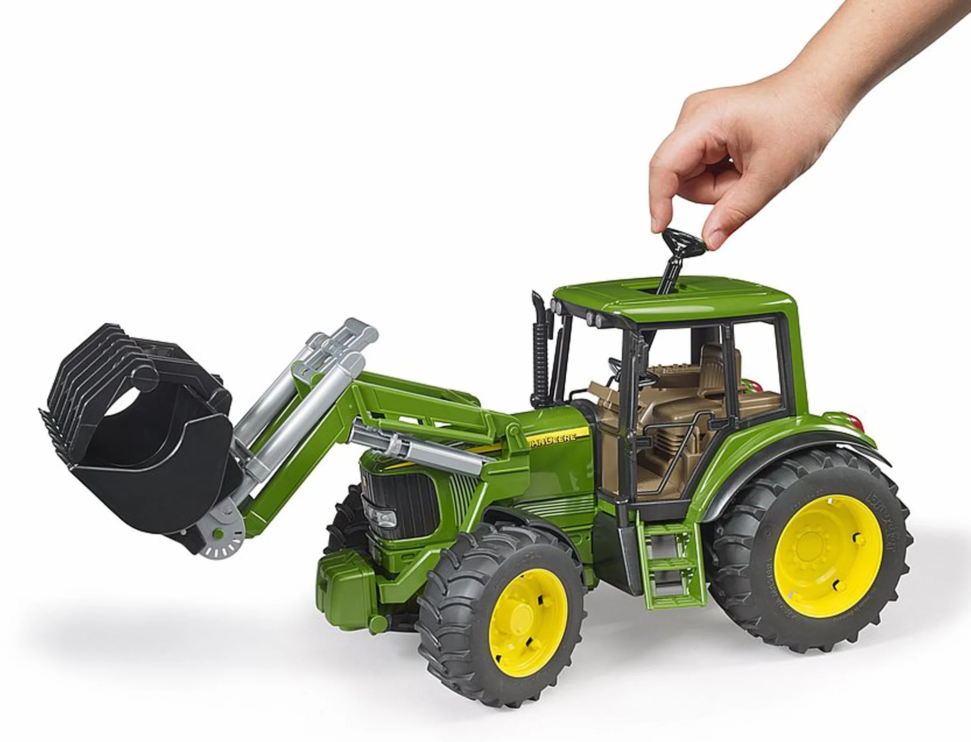 bruder 02052 - John Deere 6920 z ładowaczem czołowym - 1:16 Pojazd, traktor, buldog, farma, rolnictwo, prace polowe, maszyna, bworld, zabawki