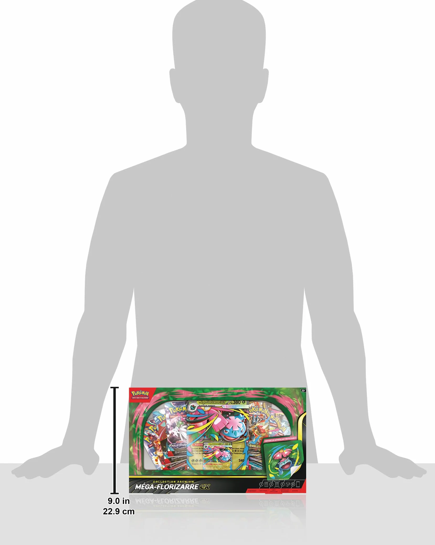 Pokémon : Kolekcja Premium Mega-Florizarre-ex (1 błyszcząca karta promocyjna, 1 duża soczewkowa karta promocyjna i 8 boosterów) od TCG Pokémon