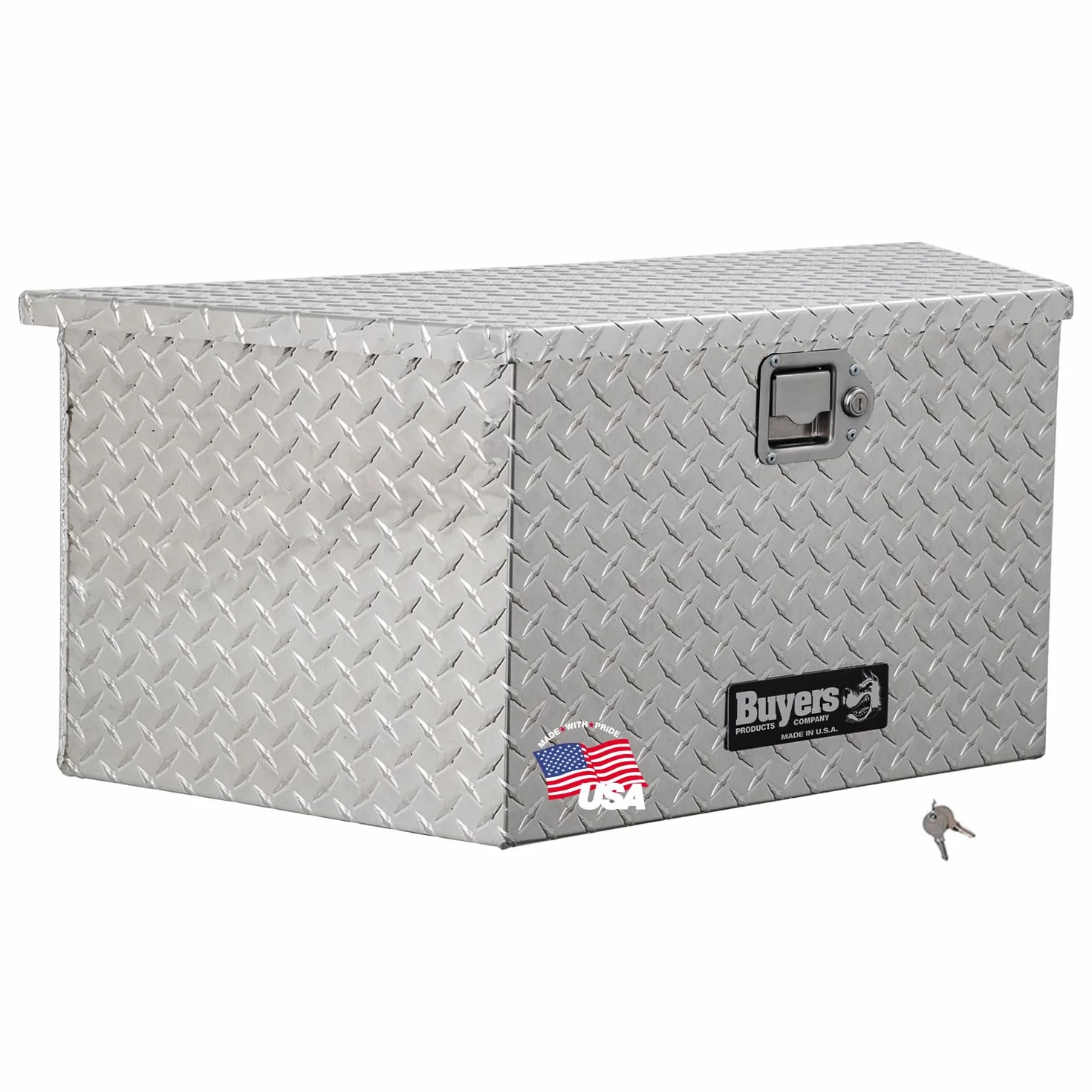 Buyers Products -1701380 diamentowy profil aluminiowy przyczepa język ciężarówka pudełko (38 x 36 x 91 cm) - srebrny