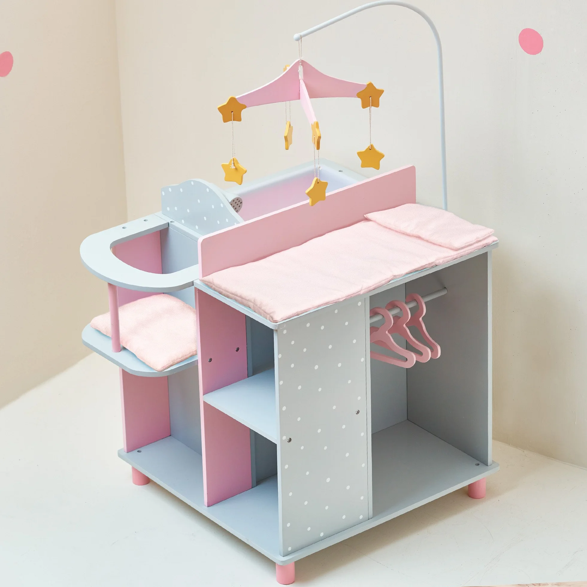 Olivia's Little World Ró?owy Przewijak i Schowek dla Lalek od Olivia's World TD-0203AG