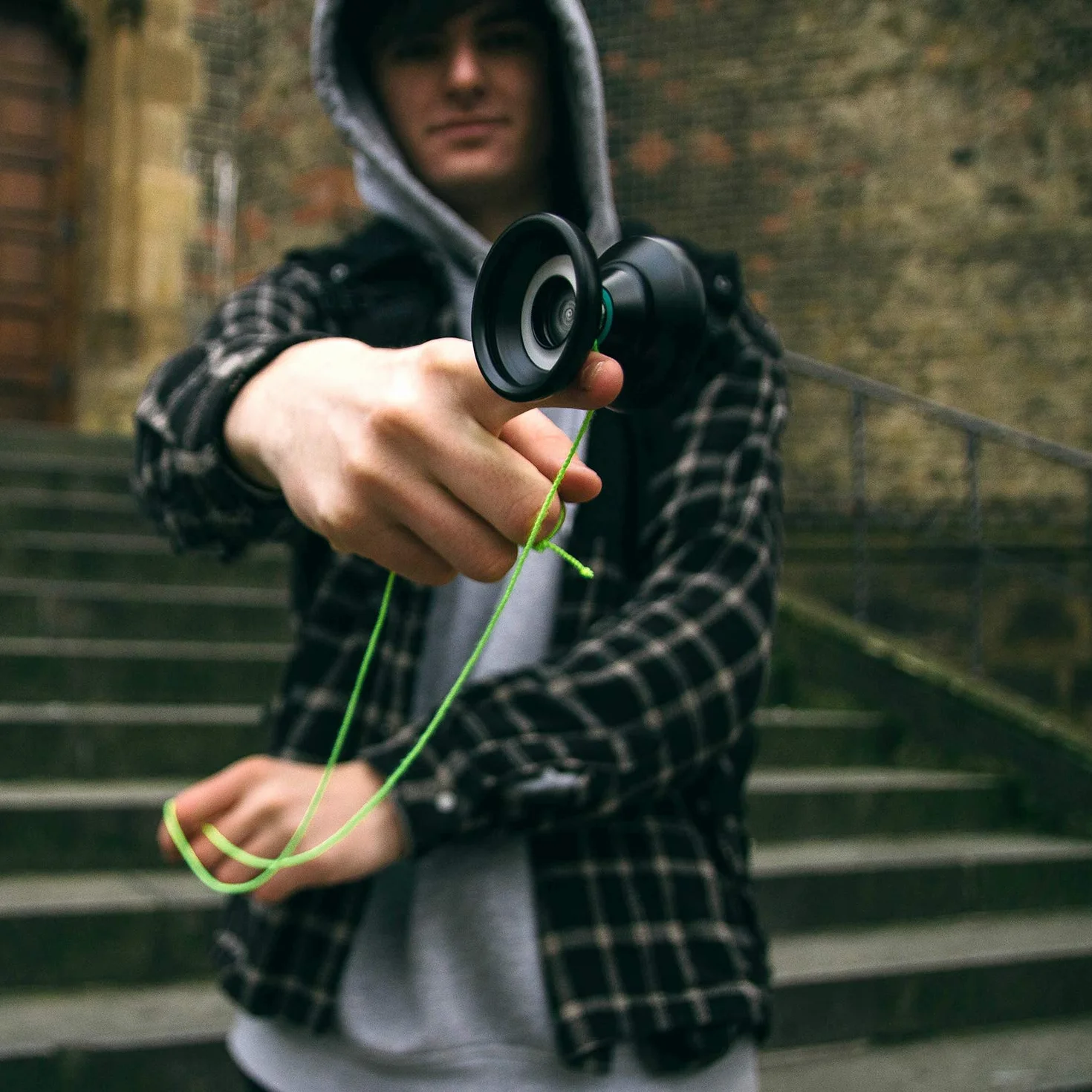 YoyoFactory Shutter Profi Yo-Yo firmy Weltmeister Gentry – niebieski (szybka rotacja, metalowe łożyska kulkowe, sznurek i instrukcja w zestawie)