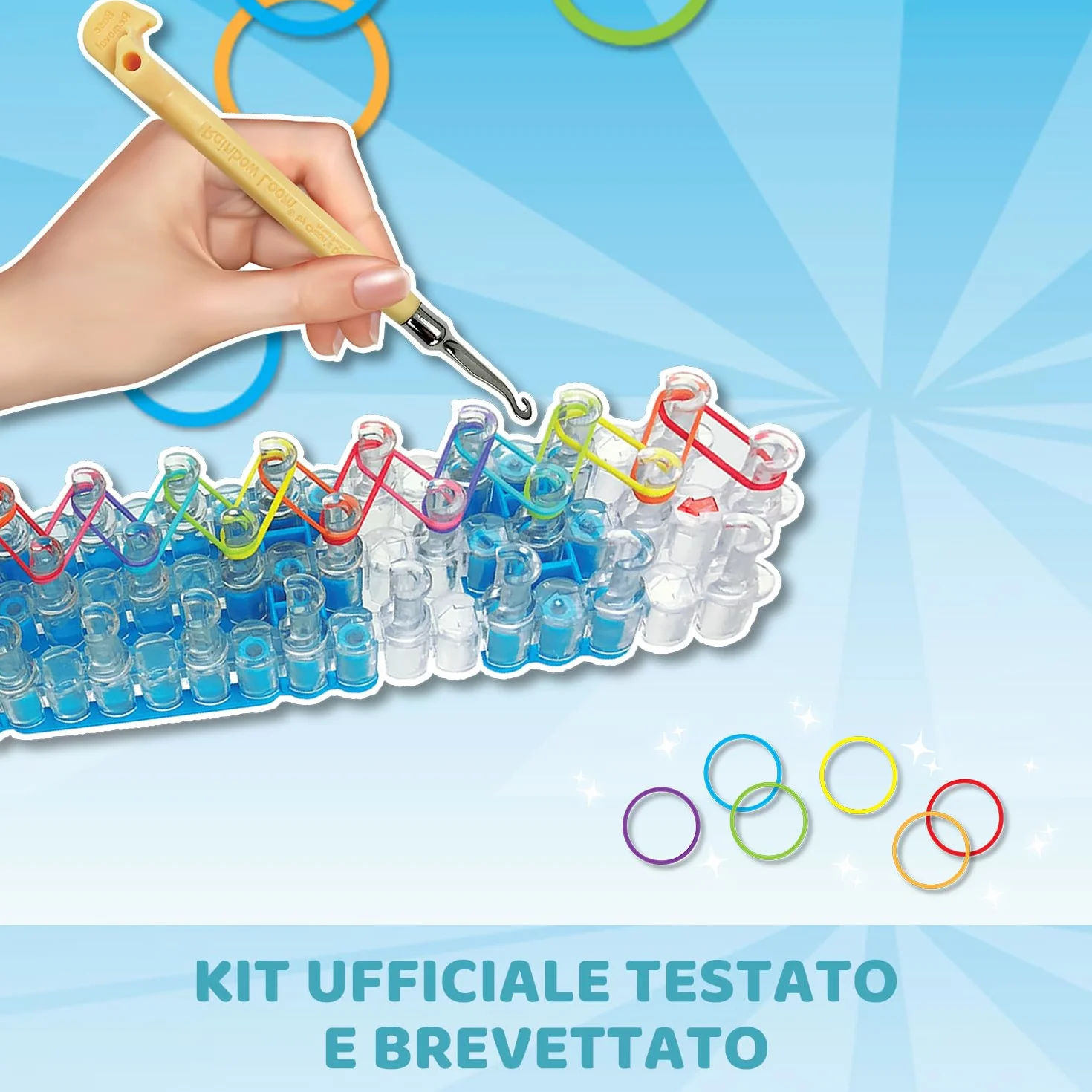 Bandai - Rainbow Loom Boutique – automatyczny zestaw do produkcji bransoletek z gumowych taśm - kreatywne hobby - zawiera 4000 gumowych taśm, haczyków - zabawka dla dzieci od 7 lat - CD0186
