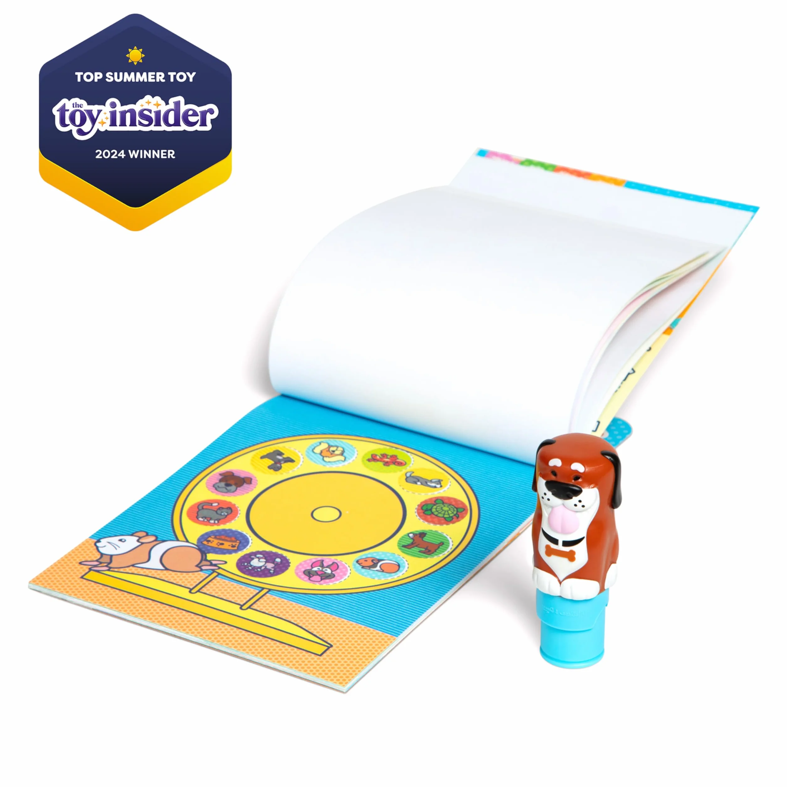 Melissa & Doug Naklejka Wow! 24-stronicowy znacznik naklejek i blok aktywności z 300 naklejkami - pies, gra edukacyjna dla dzieci, 3 lata