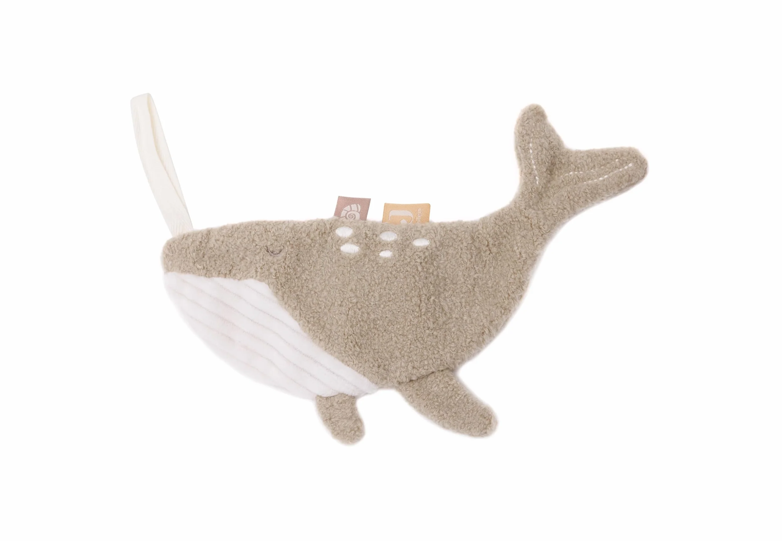 Jollein Chusta do przytulania dla niemowląt - Deepsea Whale - ręcznik do smoczka - 100% poliester - przytulanka - wieloryb