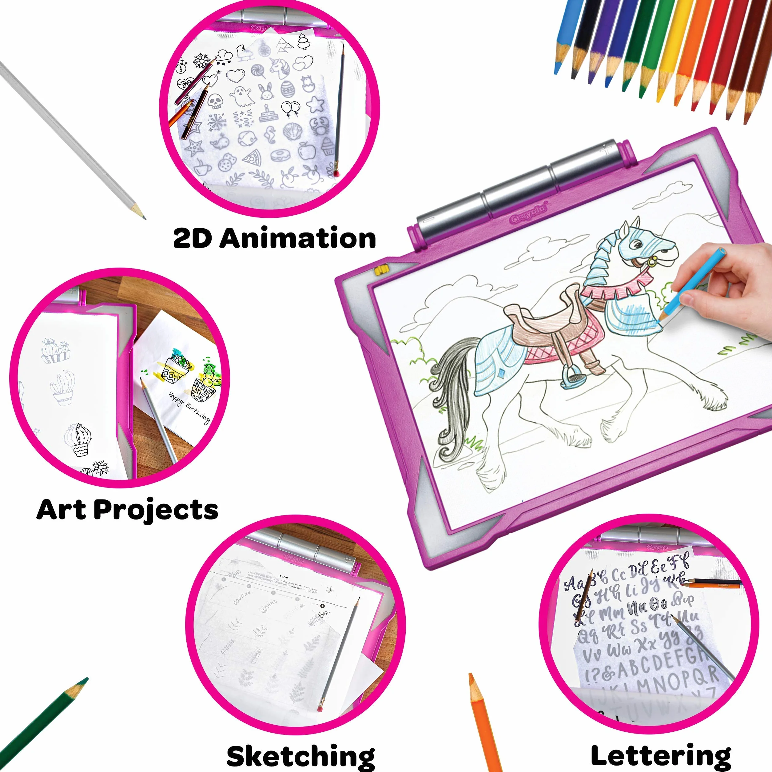 Crayola – Tablica świetlna, prezent i zabawka dla dzieci, w wieku 6, 7, 8, 9