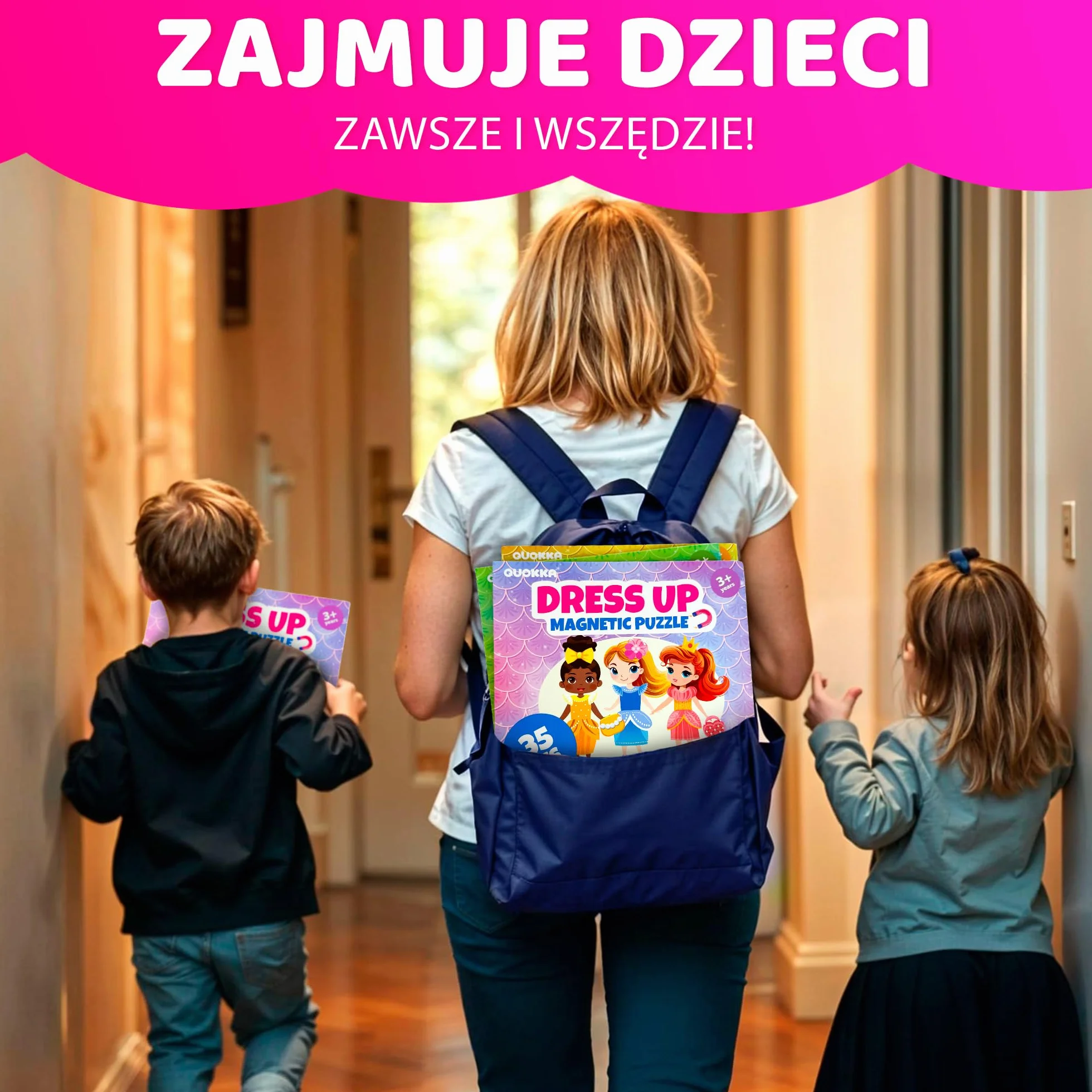 QUOKKA Magnetyczne Lalki Do Przebierania Dla Dziewczynek I Chłopców Z 35 Magnetycznymi Elementami – Kreatywny Zestaw Do Zabawy Magnetycznej W Domu I W Podróży