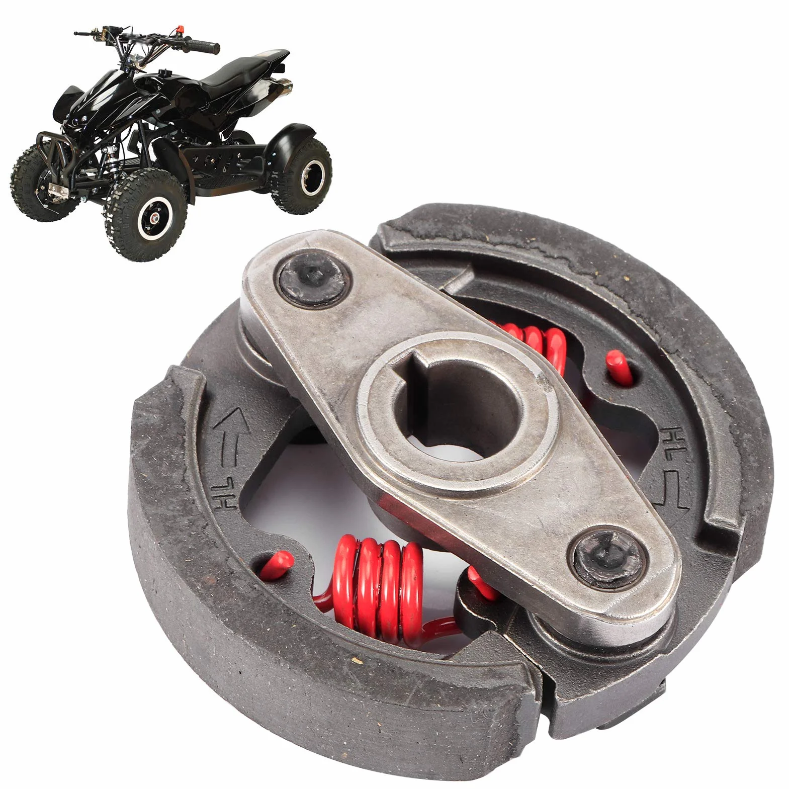 Voluxe Kieszonkowe sprzęgło rowerowe, kieszonkowe sprzęgło silnika rowerowego, 2-suwowe części motocyklowe 43cc 47cc 49cc mini motocykl ATV sprzęgło rowerowe do brudnego roweru motocykl koło