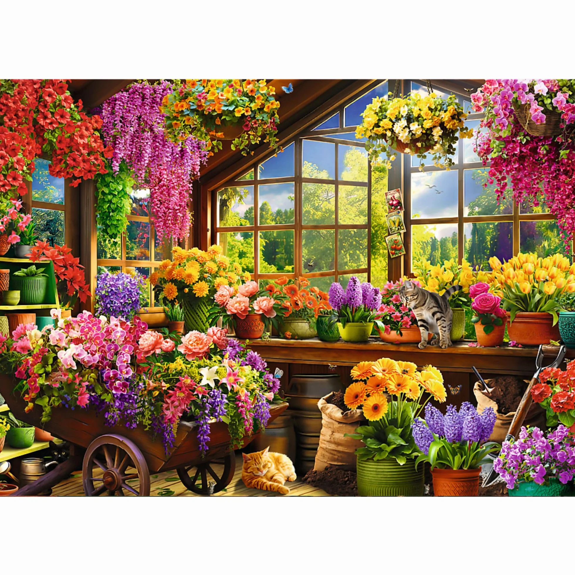 Trefl Premium Plus Quality - Puzzle Tea Time: Przygotowania do Wiosny - 1000 Elementów, Seria Malowanych Nostalgicznyh Obrazków, Idealne Dopasowanie Elementów, dla Dorosłych i Dzieci od 12 lat