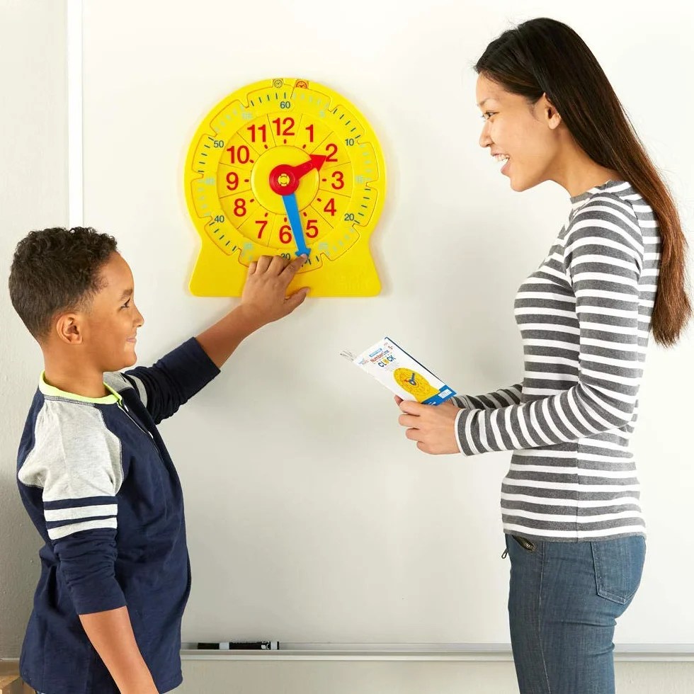 Learning Resources hand2mind Olbrzym Magnetyczny 24-Godzina NumberLine Zegar Zestaw