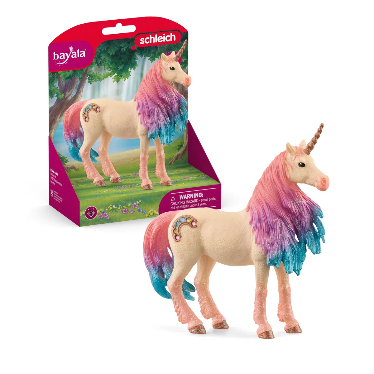 schleich BAYALA | Jednorożec Marshmallow 70723 | szczegółowa figurka z błyszczącymi elementami | prezent dla dzieci od 5 lat | figurka kolekcjonerska 13 x 4 x 13 cm