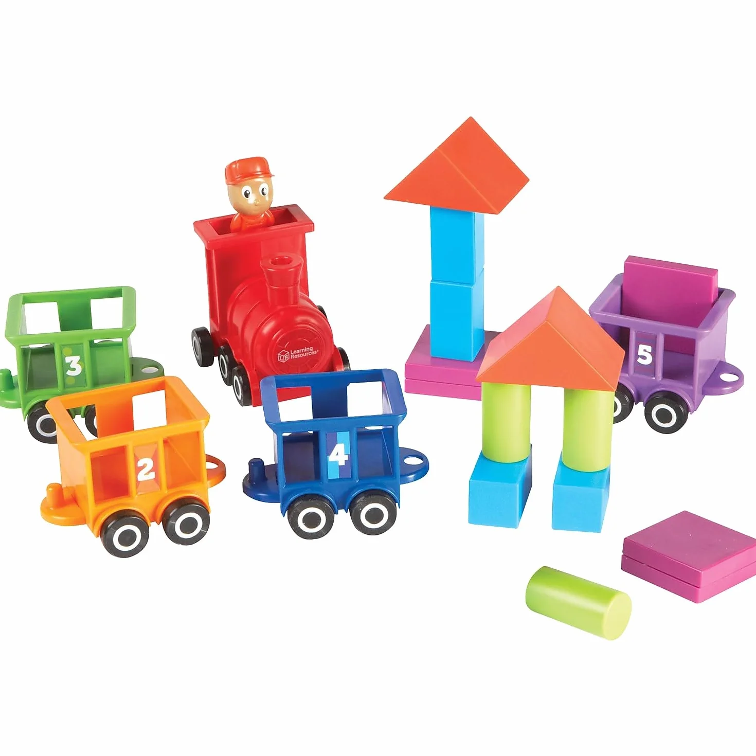 Learning Resources Liczba i Kolor Choo Choo Interaktywny Pociąg Nauka Zabawka 21-Kawałeks Gra Zestaw