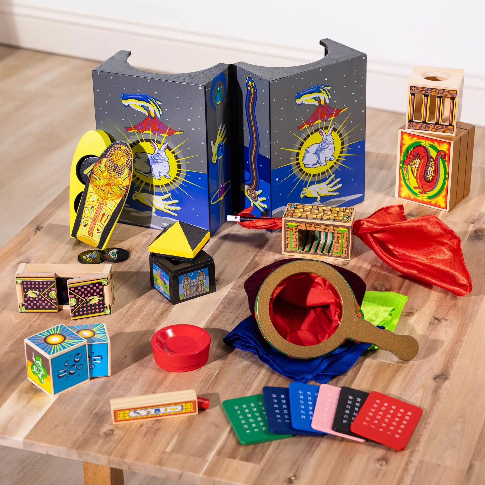 Melissa & Doug Luksusowy zestaw magiczny | Zabawa z odgrywaniem ról | Zestaw zabawkowy | 8+ | Prezent dla chłopca lub dziewczynki