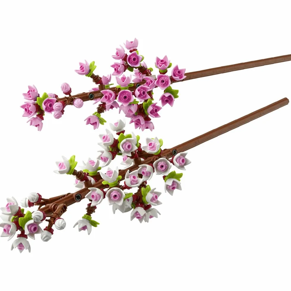 LEGO Botanicals Kwiaty wiśni, Sztuczne Kwiaty do Zbudowania z Klocków, Pomysł na Prezent dla Przyjaciółki, dla Nastolatek, dla Dziewczynek i Chłopców od 8 Lat, Ciekawe Dekoracje na Biurko, 40725